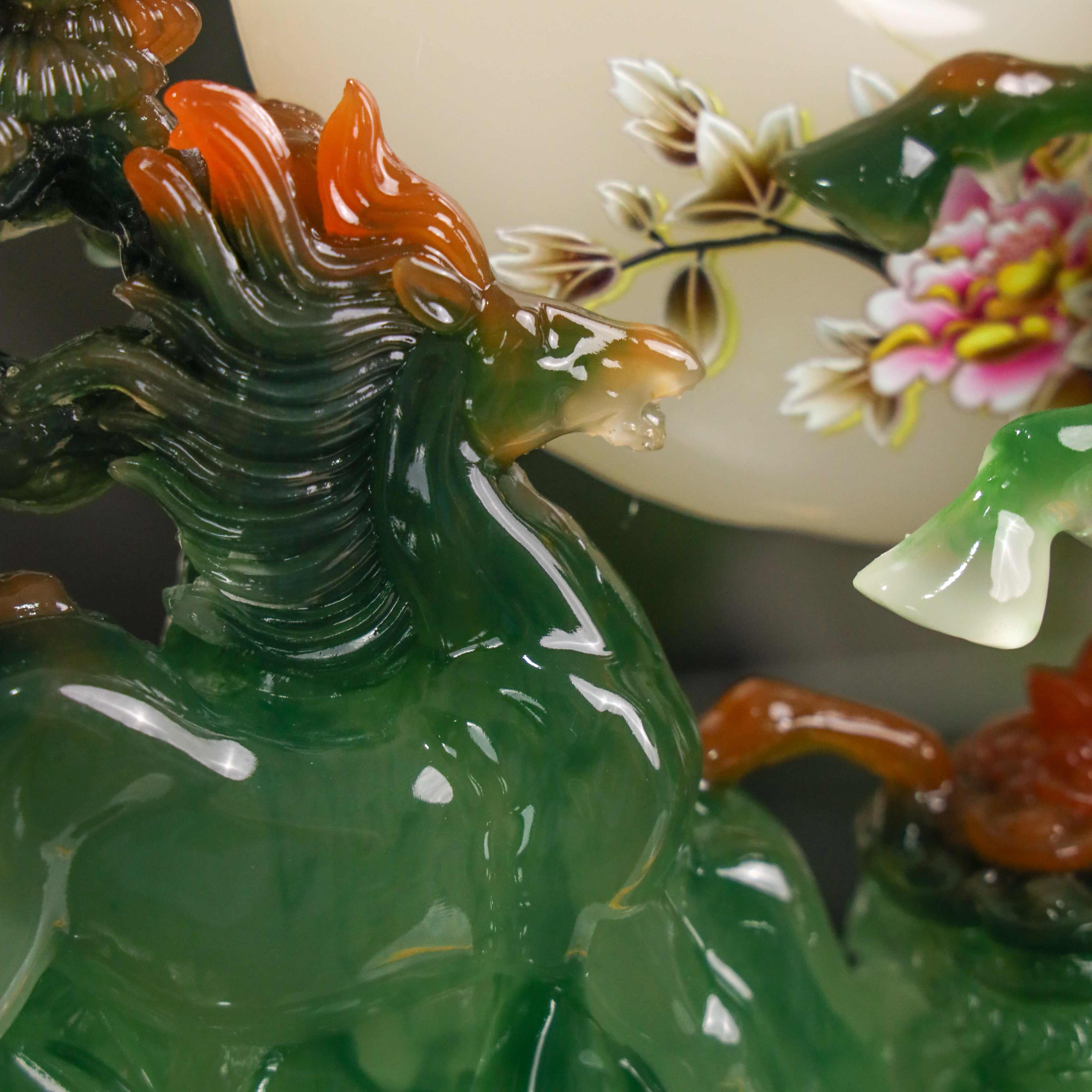 Wisdom & Teamwork to Success Green Horses 27cm