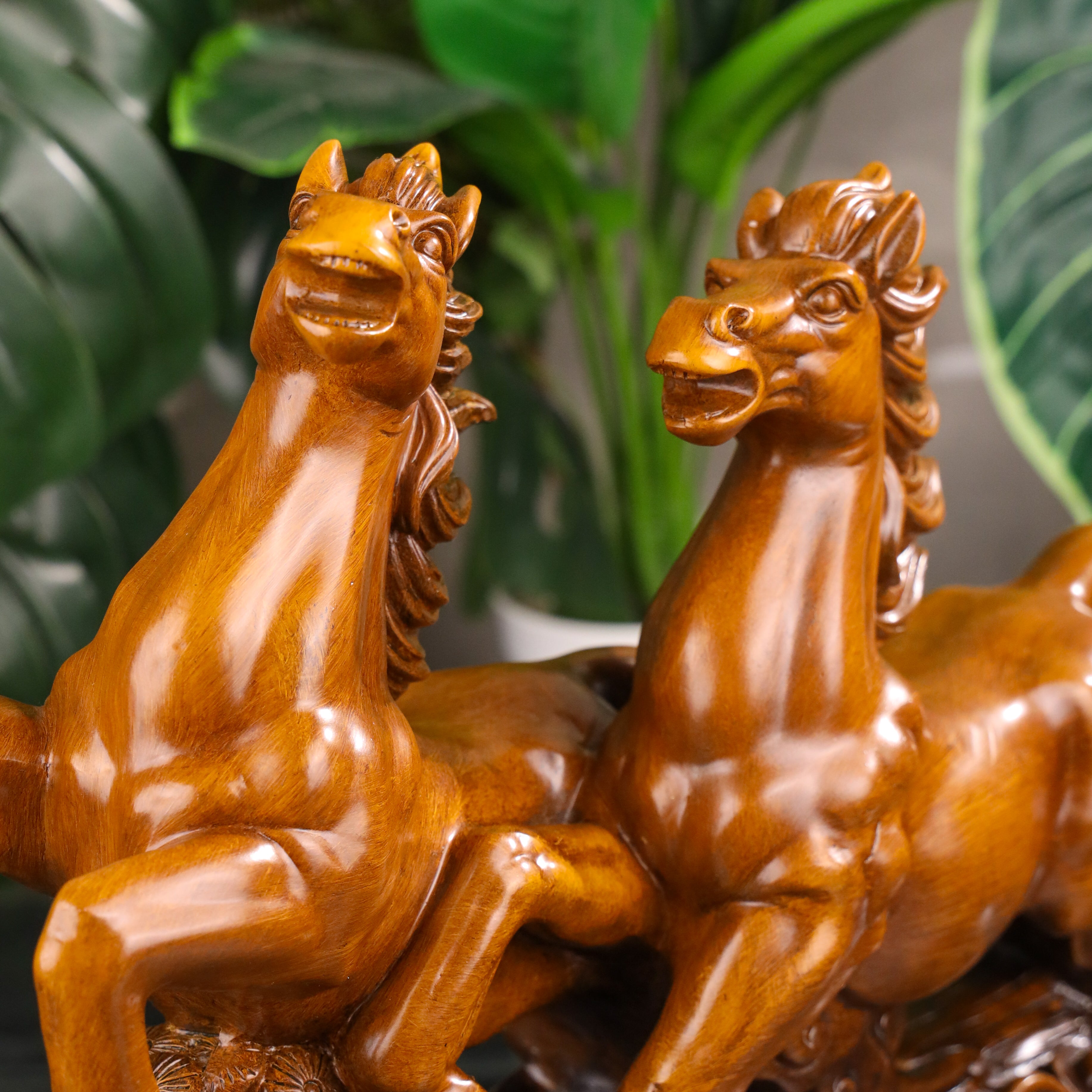 Dynamic Twin Horses of Speed and Success 46cm