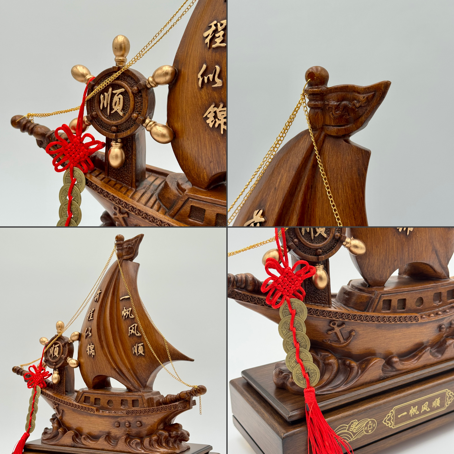 Voyager of the Prosperous Sea Wealth Ship 41cm Default Title - Feng Shui Charms - Royal Dragon Decor Philippines