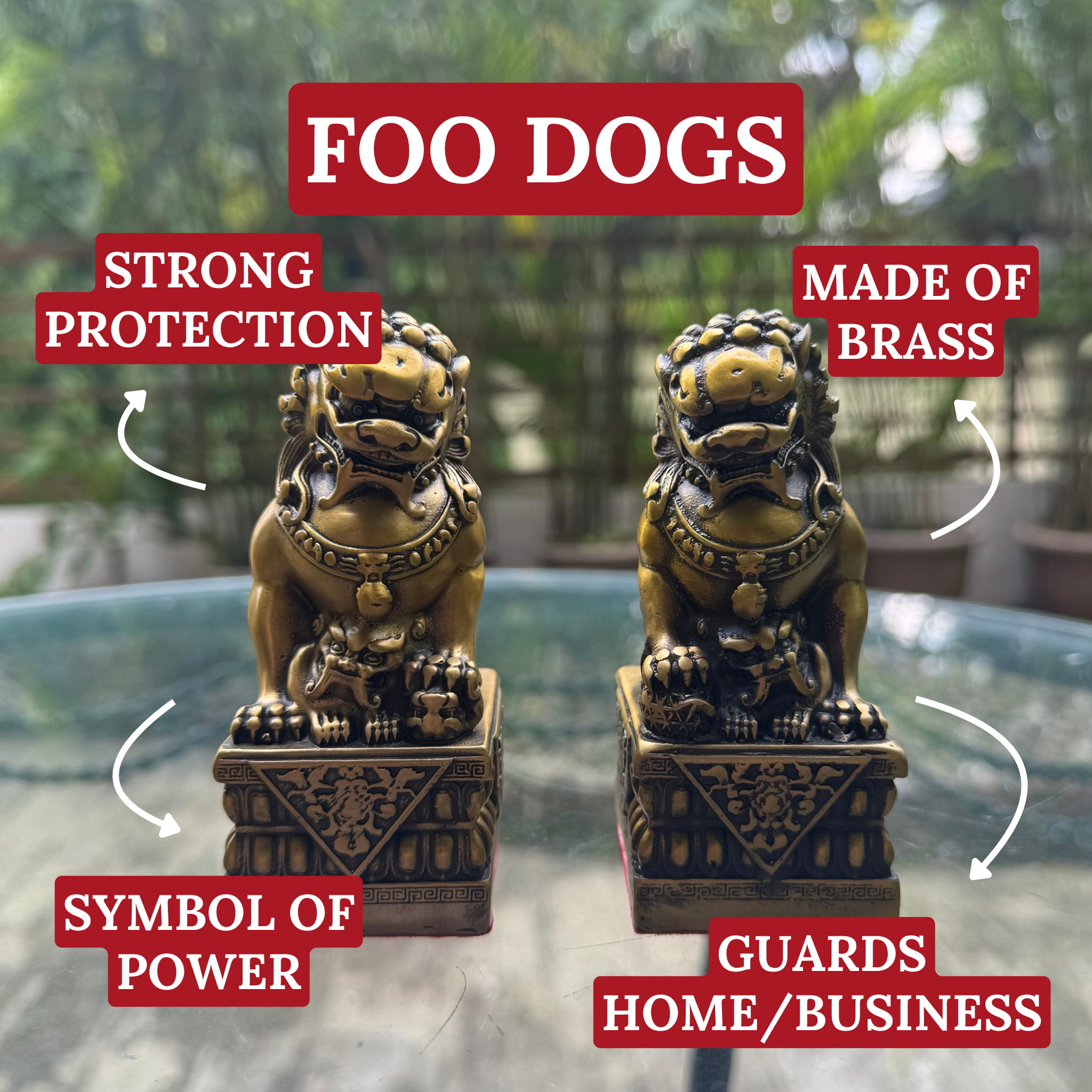 Small But Fierce Foo Dogs for Defense 9cm Default Title - Feng Shui Charms - Royal Dragon Decor Philippines