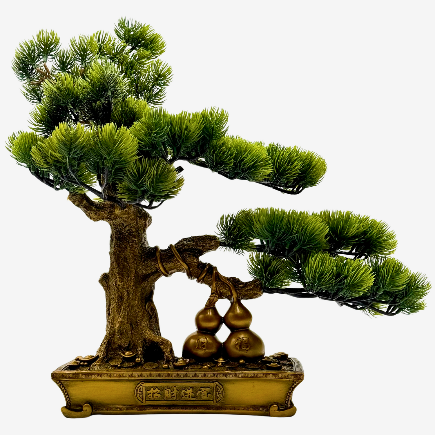 True Fortune Money Tree with Wu Lous 36cm Default Title - Feng Shui Charms - Royal Dragon Decor Philippines