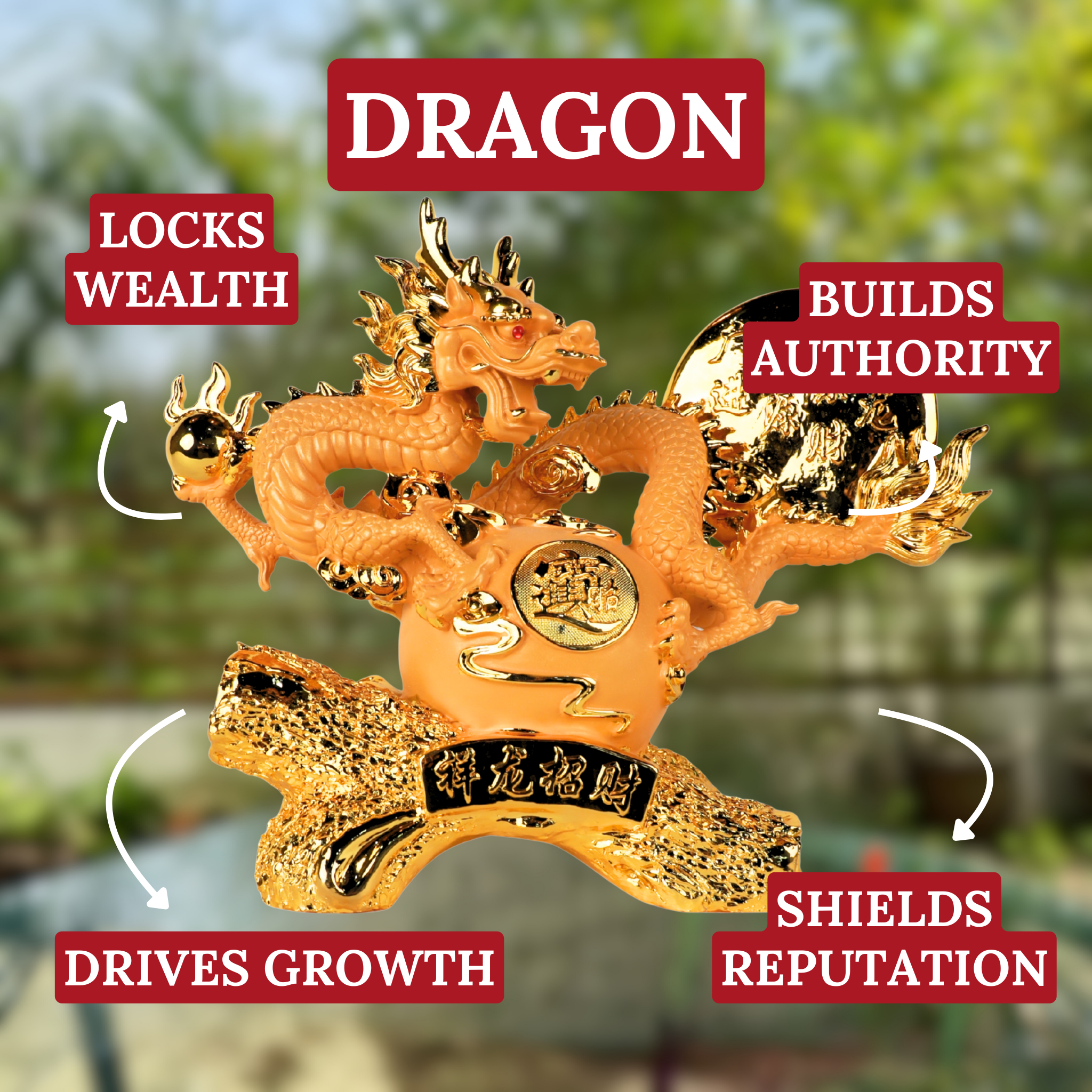 Total Dominion of Power and Riches Dragon 54cm