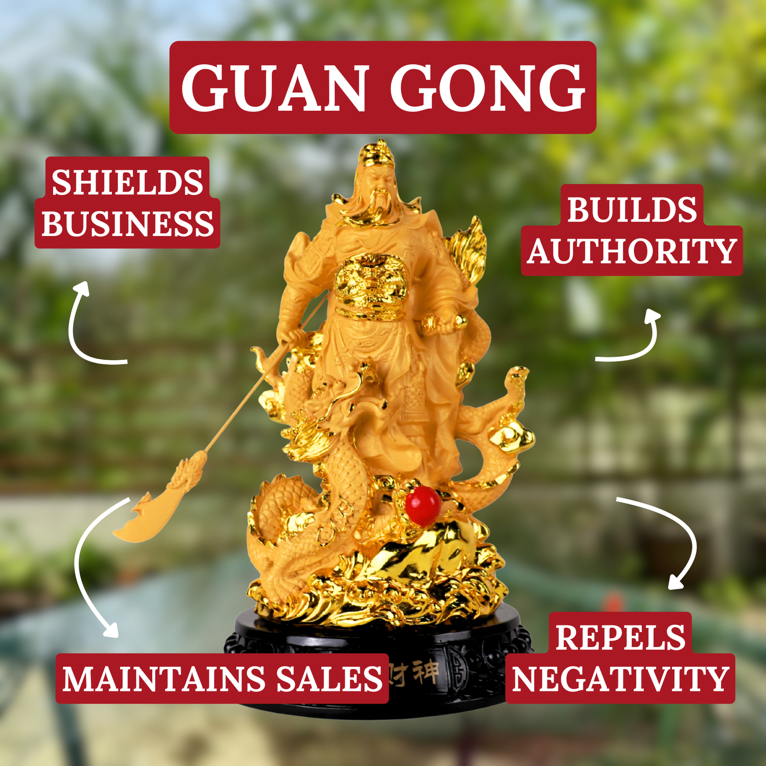 Power & Justice Dragon Guan Gong 30cm