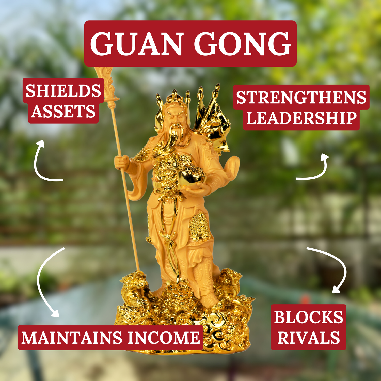 The Warrior of Truth Golden Guan Gong 47cm