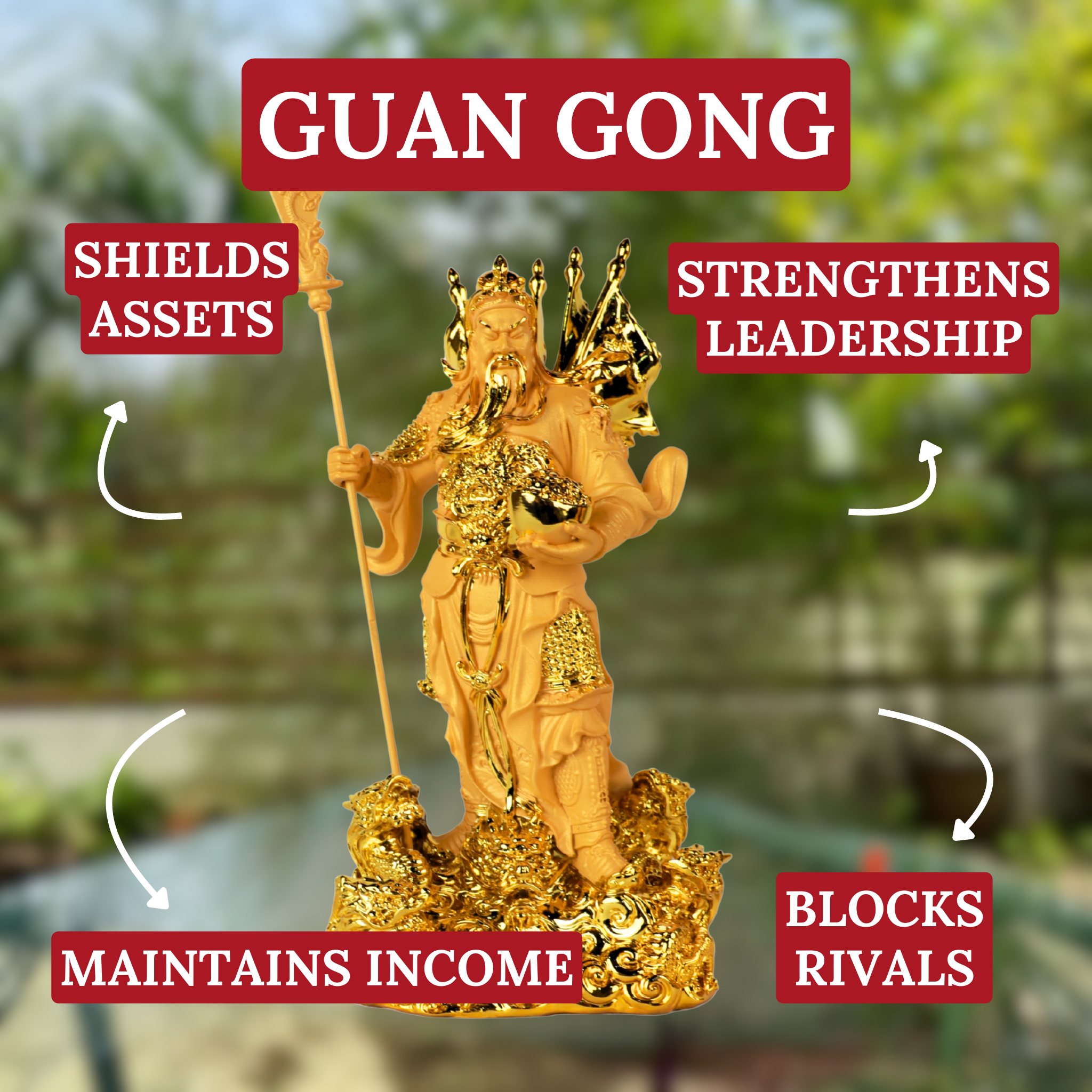 The Warrior of Truth Golden Guan Gong 47cm