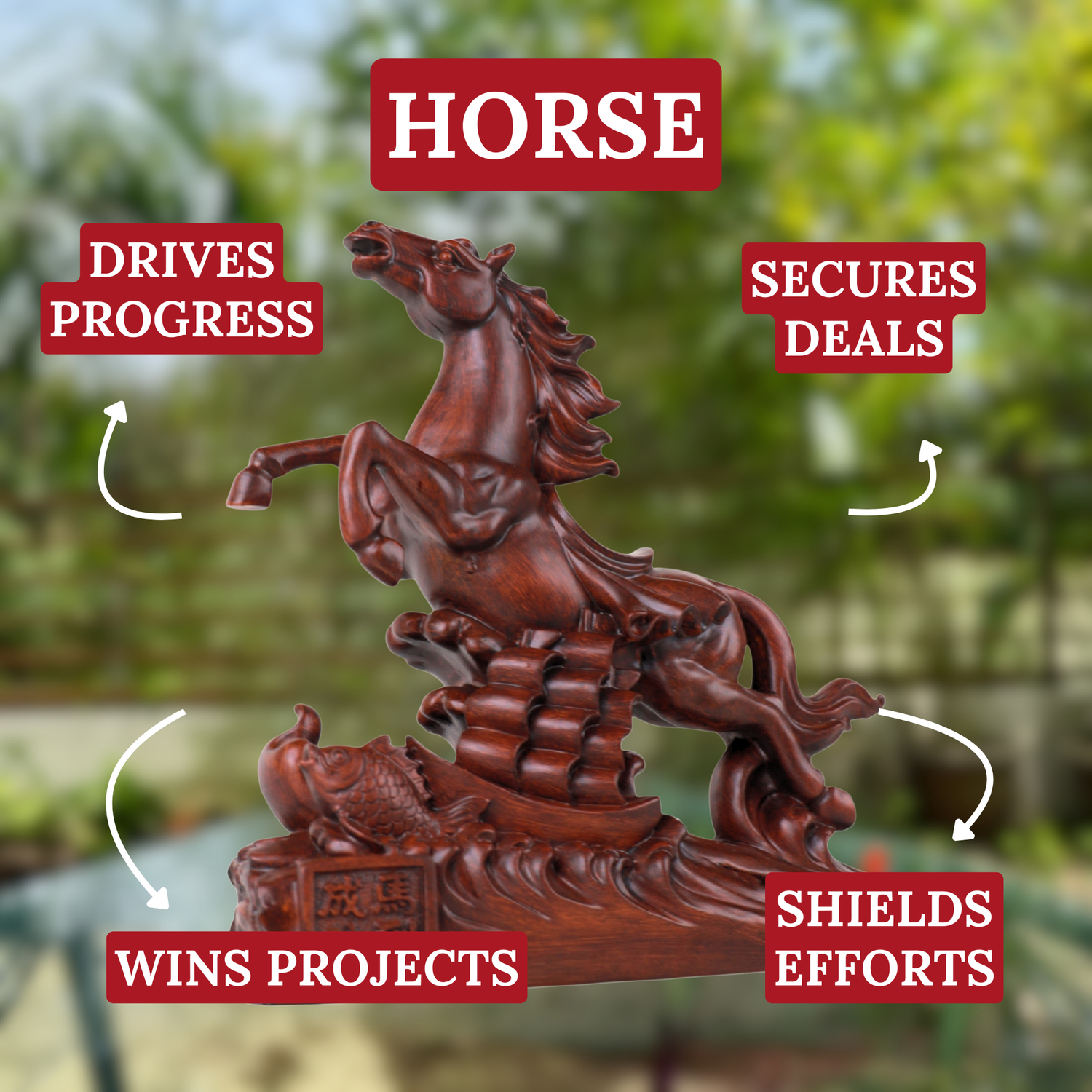 Wood Victory Horse of Swift Triumph 34cm