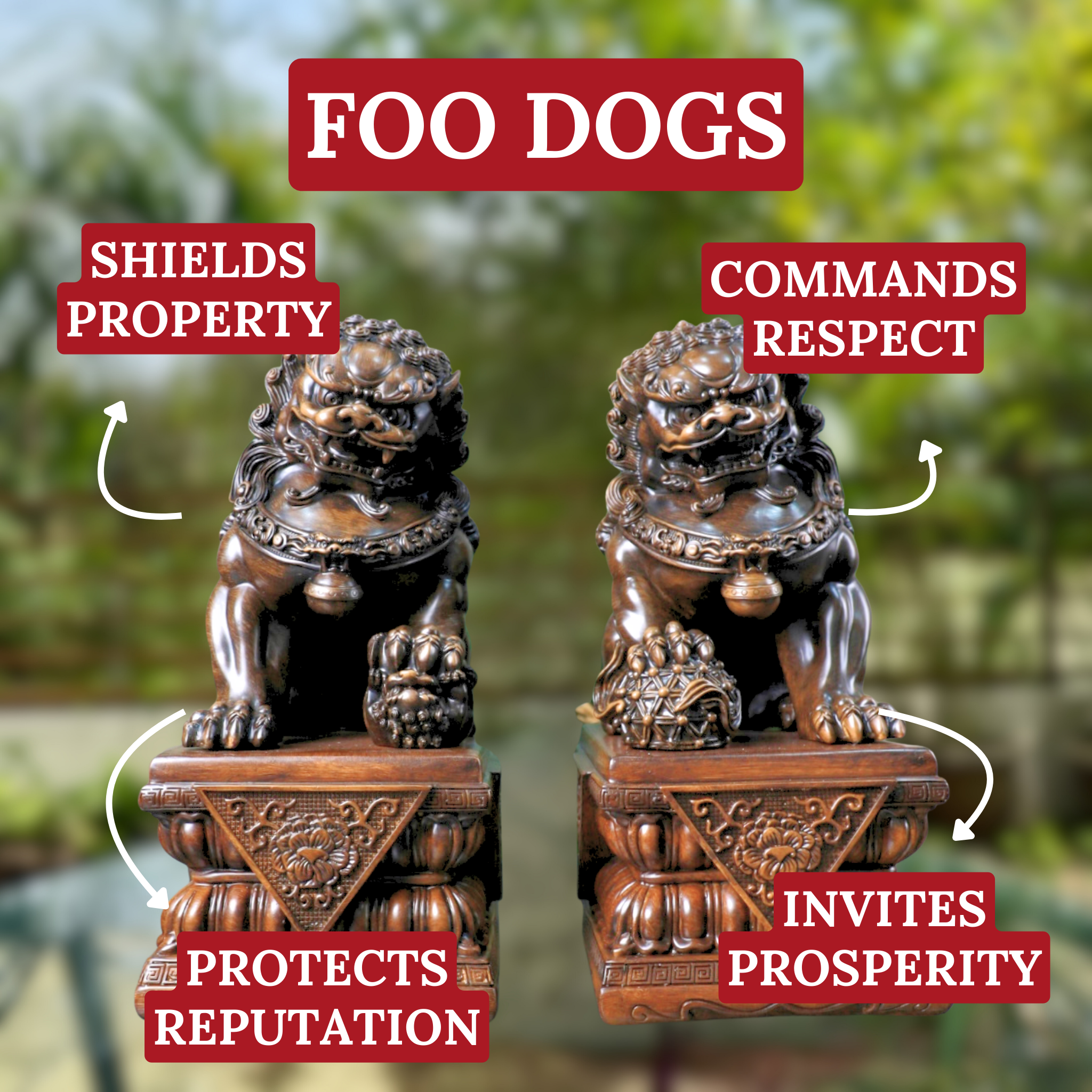 Supreme Defenders of Your Territory Foo Dogs 46cm