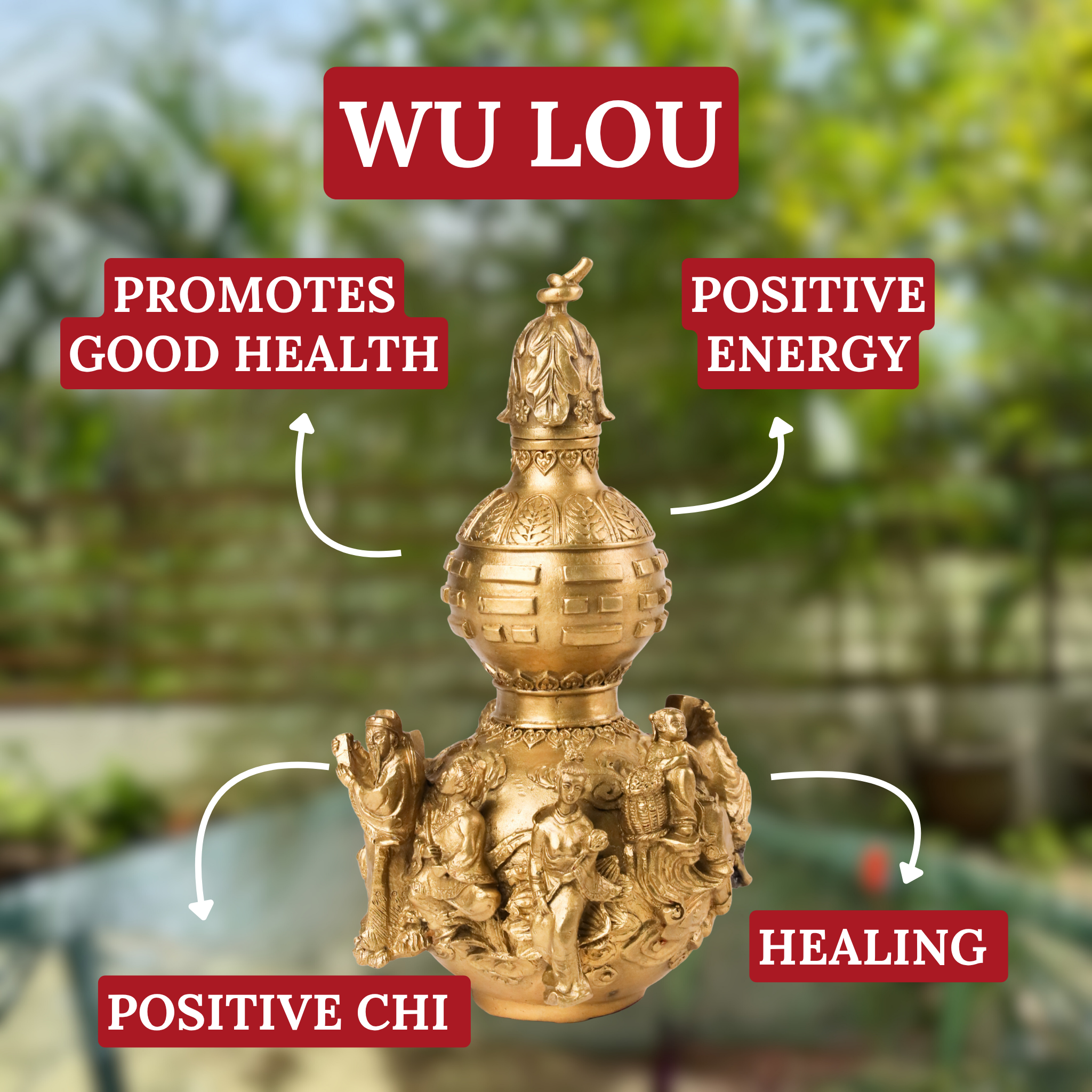 Big Brass Wu Lou of the Eight Immortals 28cm