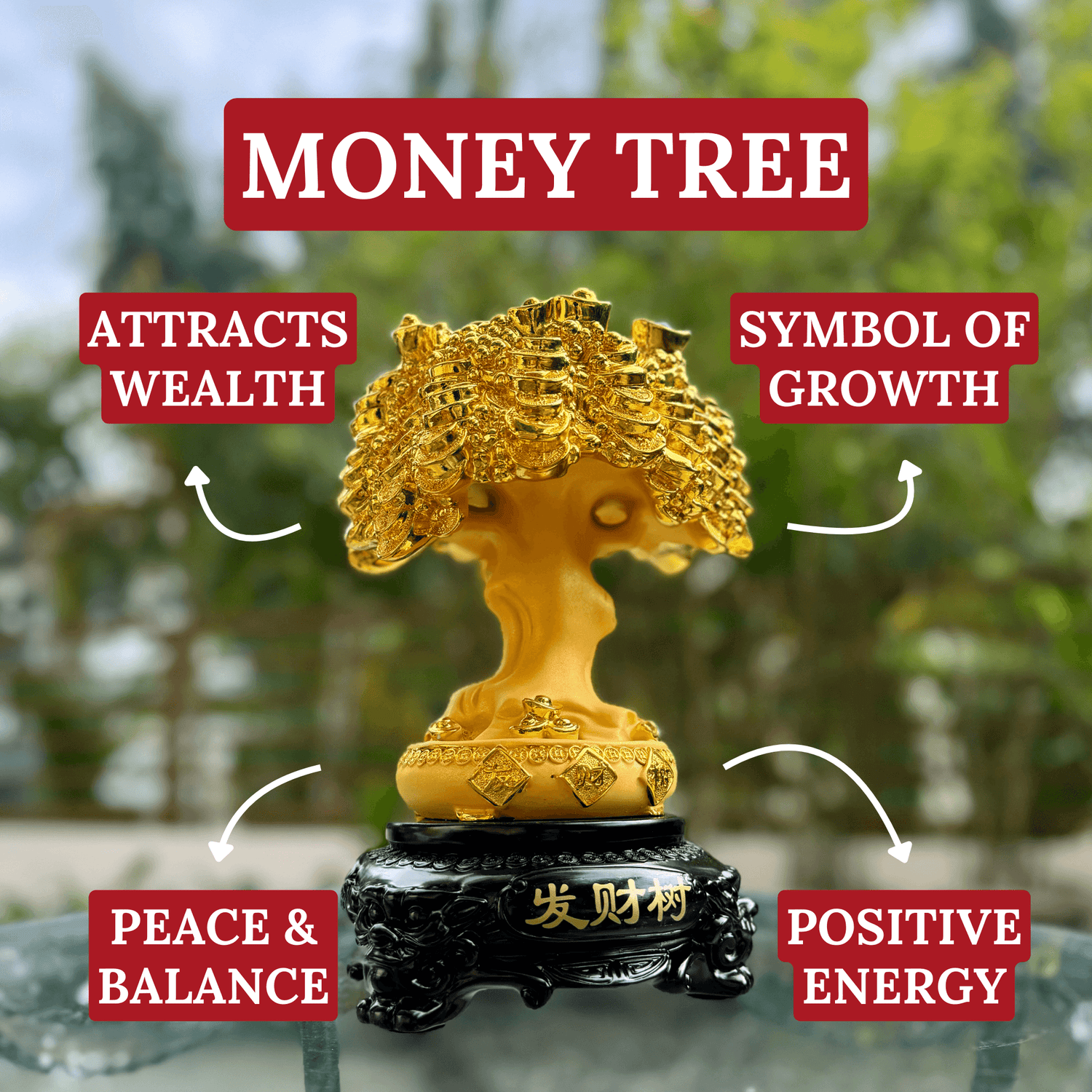 Golden Harvest Money Tree for Prosperity 30cm Default Title - Feng Shui Charms - Royal Dragon Decor Philippines