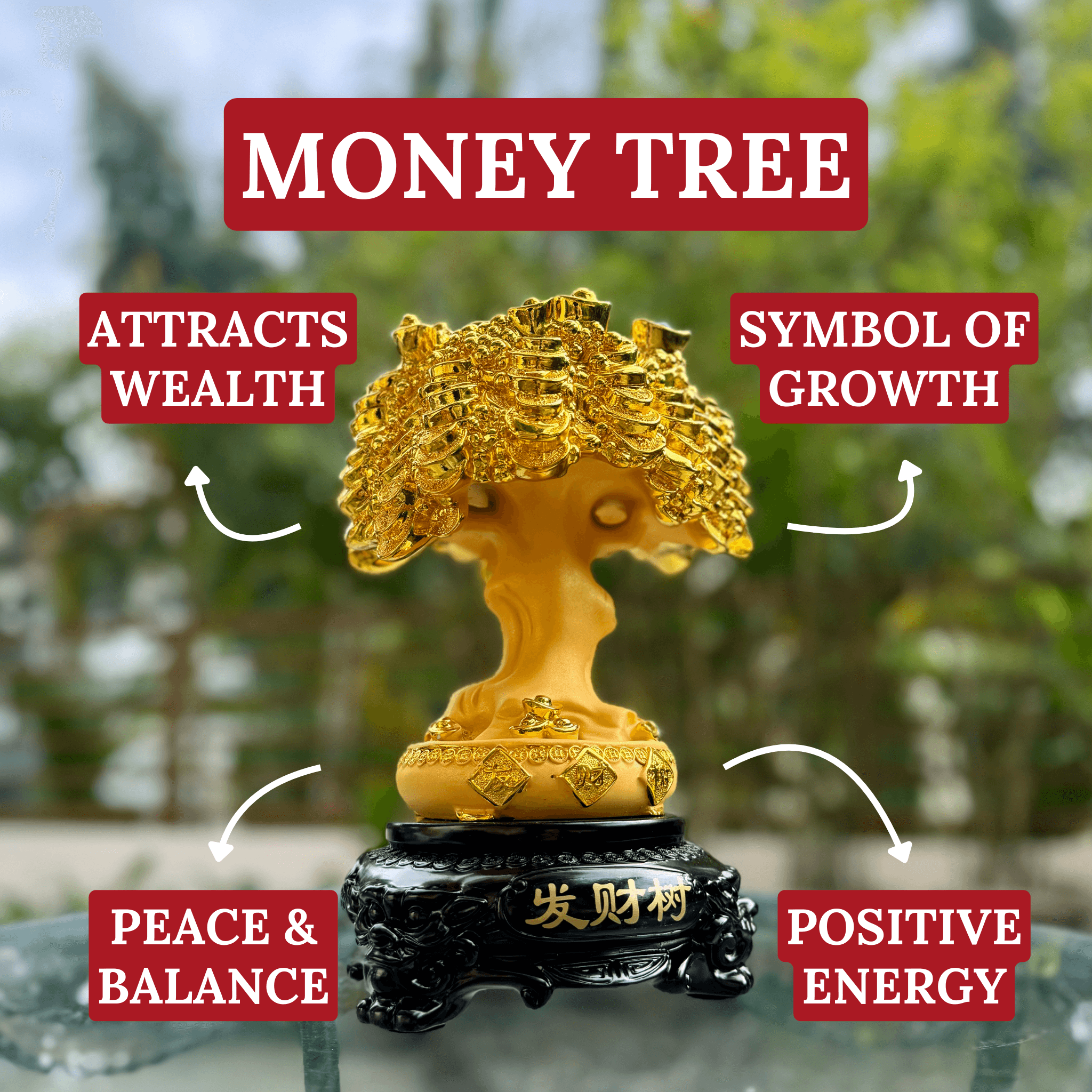Golden Harvest Money Tree for Prosperity 30cm Default Title - Feng Shui Charms - Royal Dragon Decor Philippines