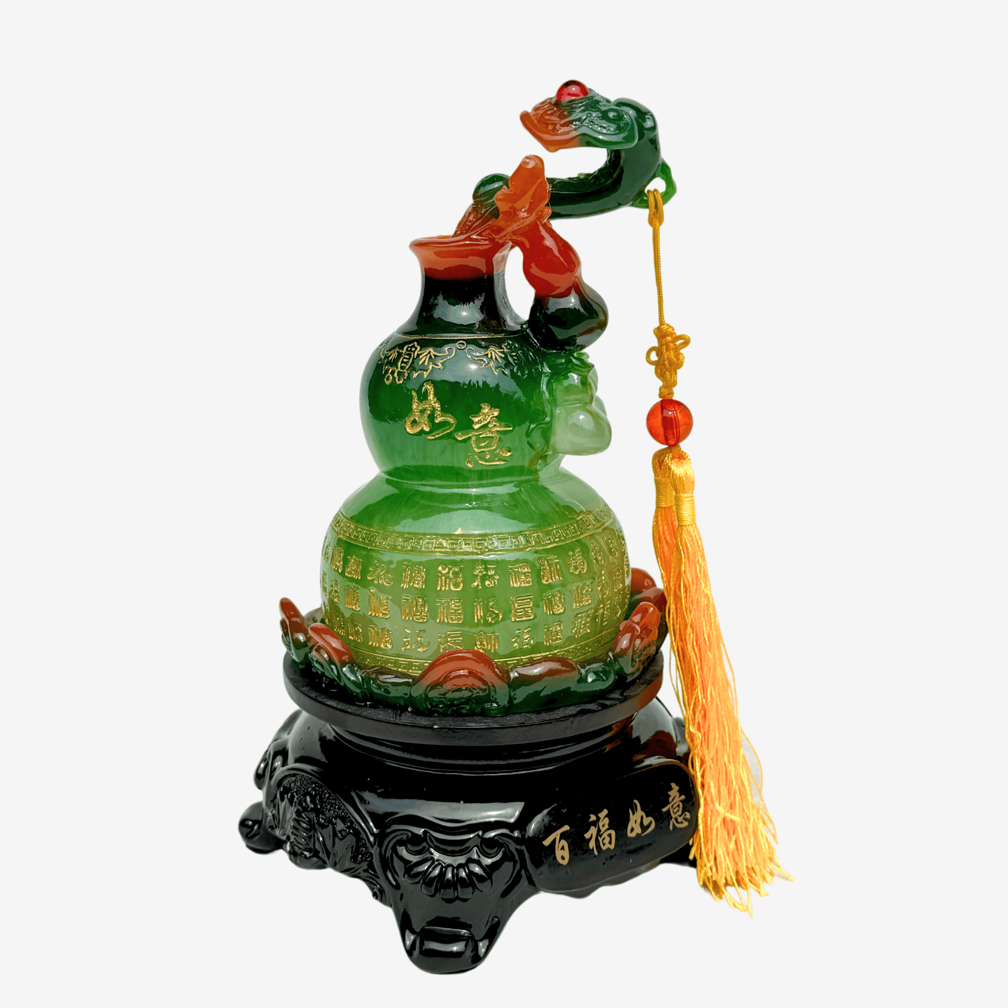 Giver of Long Life Rotating Green Wu Lou 20cm Default Title - Feng Shui Charms - Royal Dragon Decor Philippines
