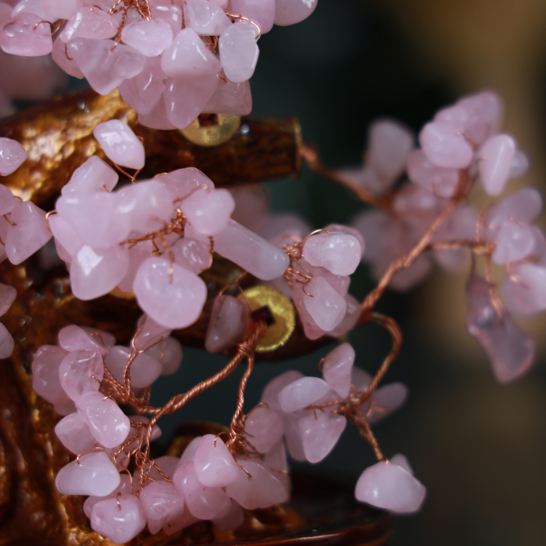 Rose Quartz Crystal Tree for Love & Peace 25cm