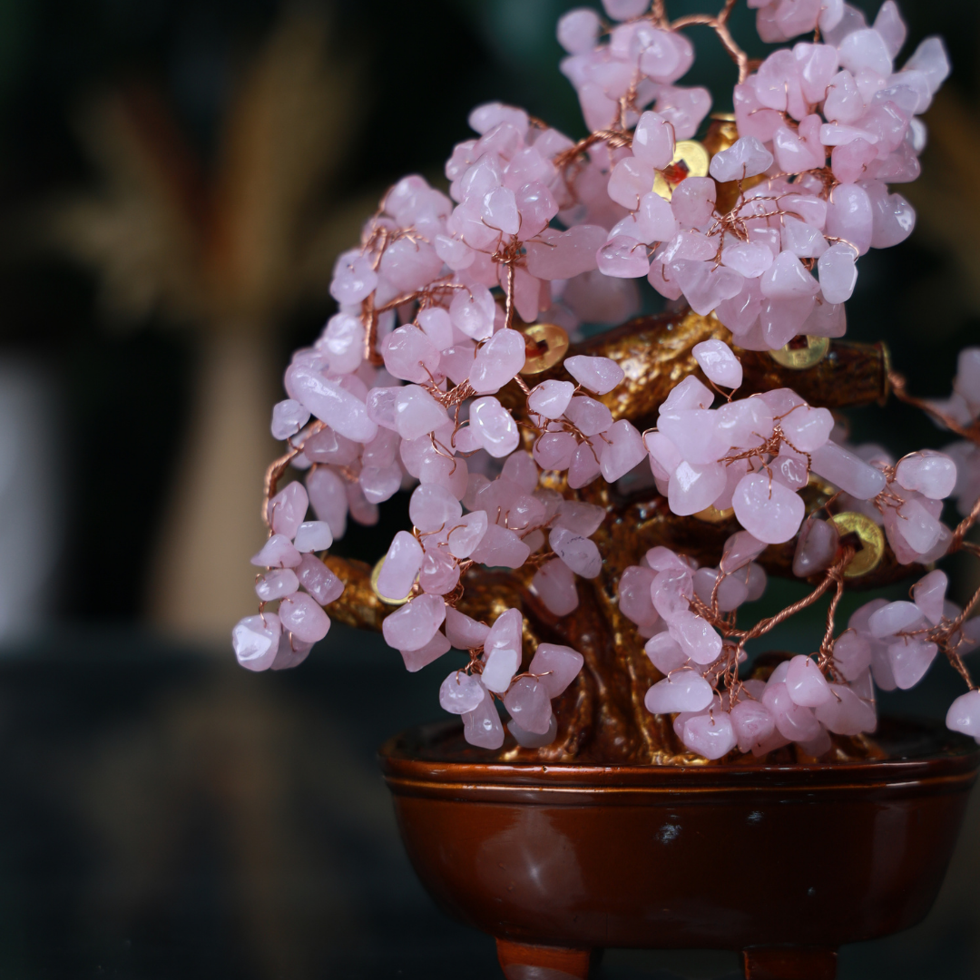 Rose Quartz Crystal Tree for Love & Peace 25cm