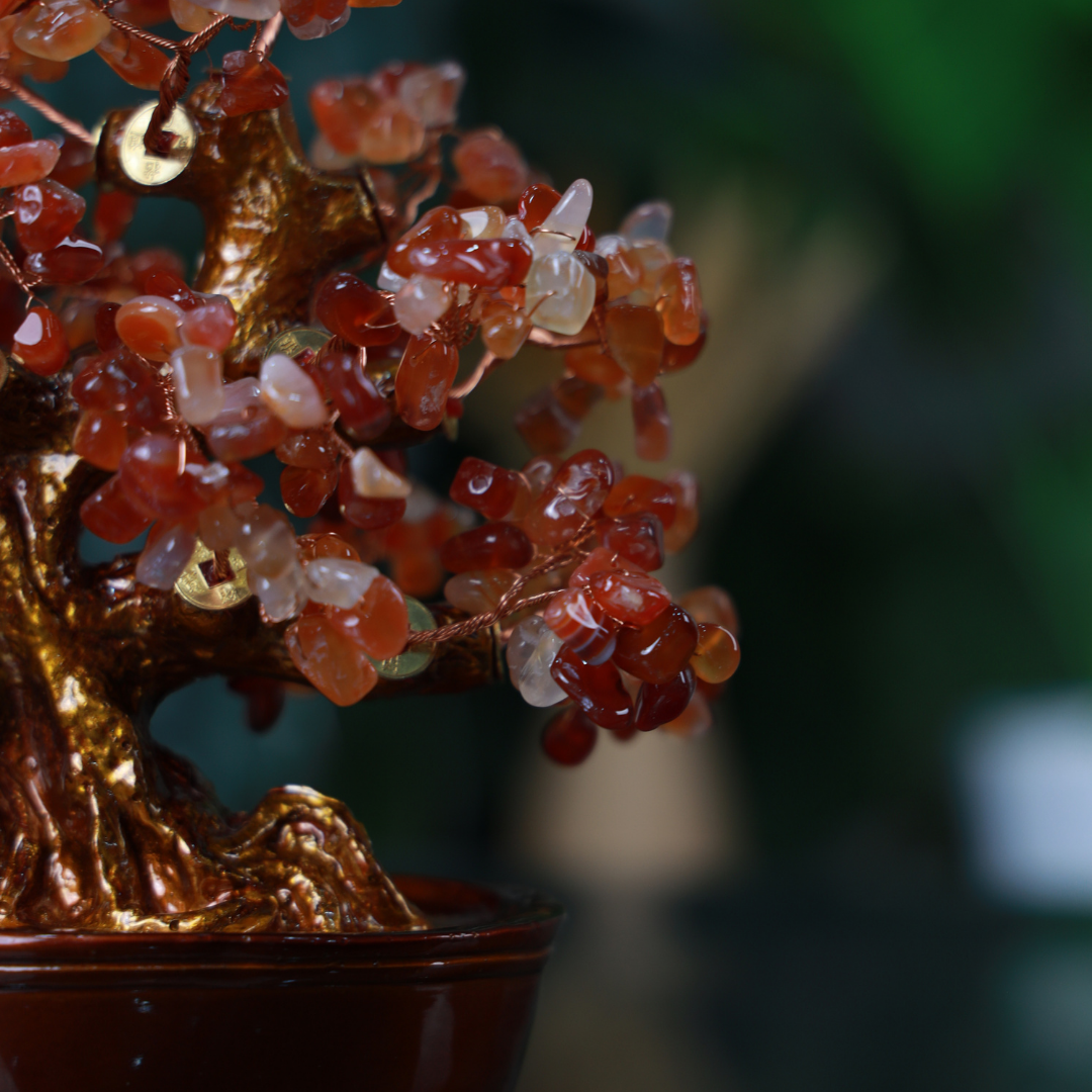 Red Agate Crystal Tree for Strength & Vitality 25cm