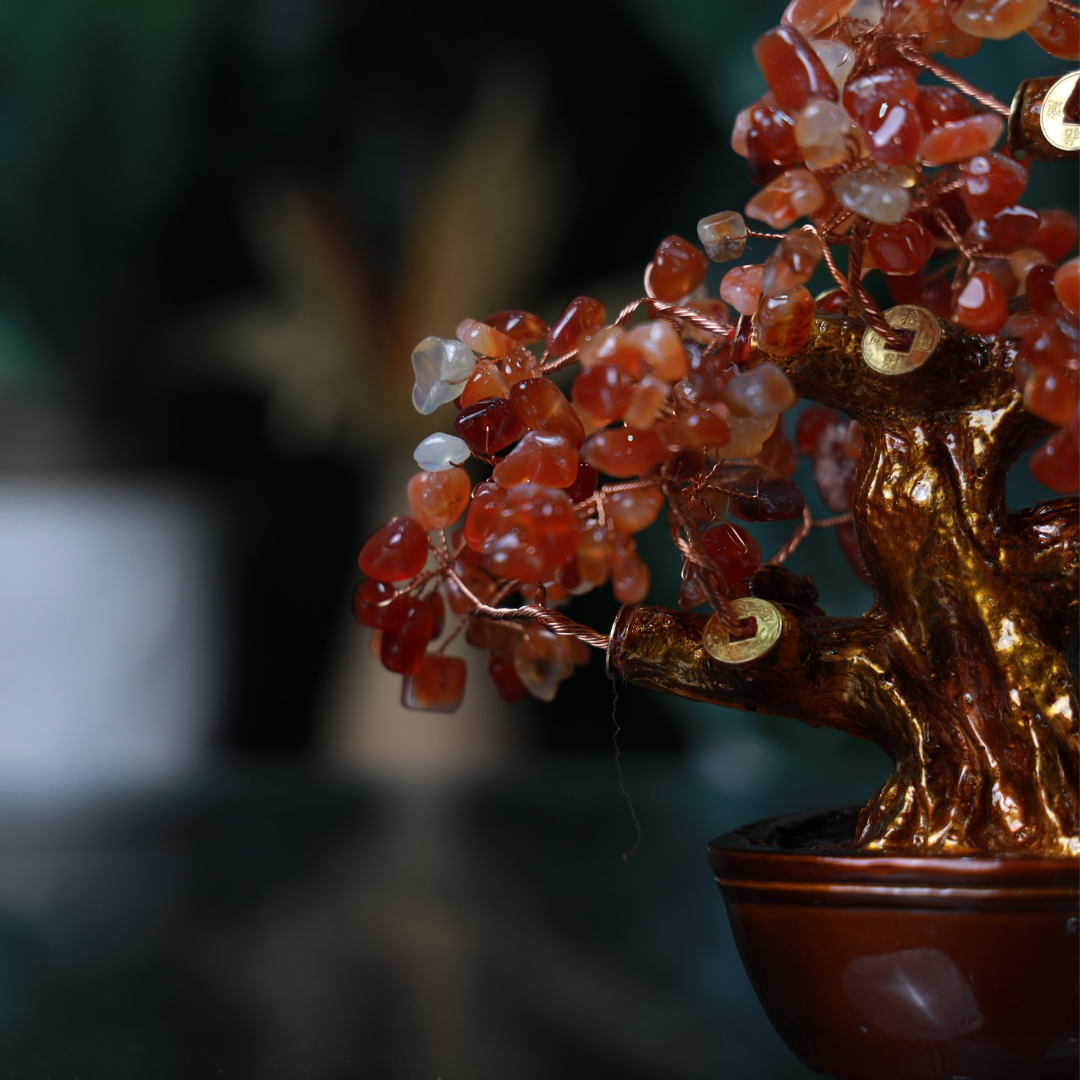 Red Agate Crystal Tree for Strength & Vitality 25cm