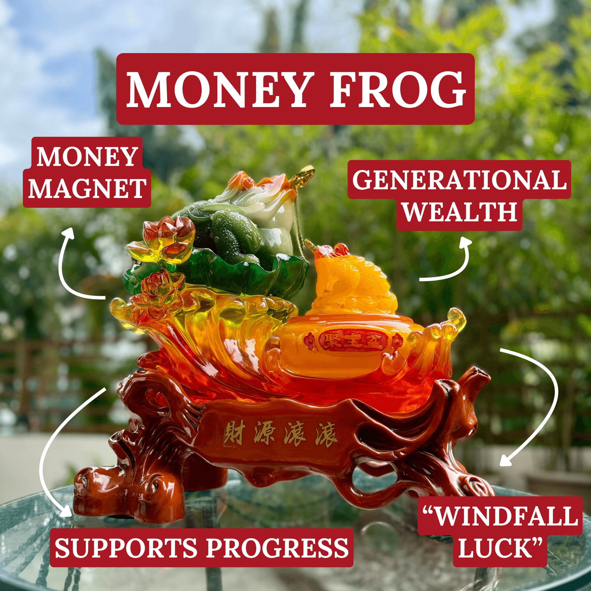 Generational Wealth Money Frog & Child 41cm Default Title - Feng Shui Charms - Royal Dragon Decor Philippines
