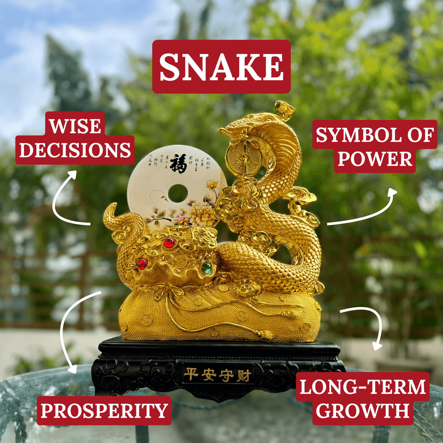 2025 Grand Year of the Snake in Jewels 39cm Default Title - Feng Shui Charms - Royal Dragon Decor Philippines