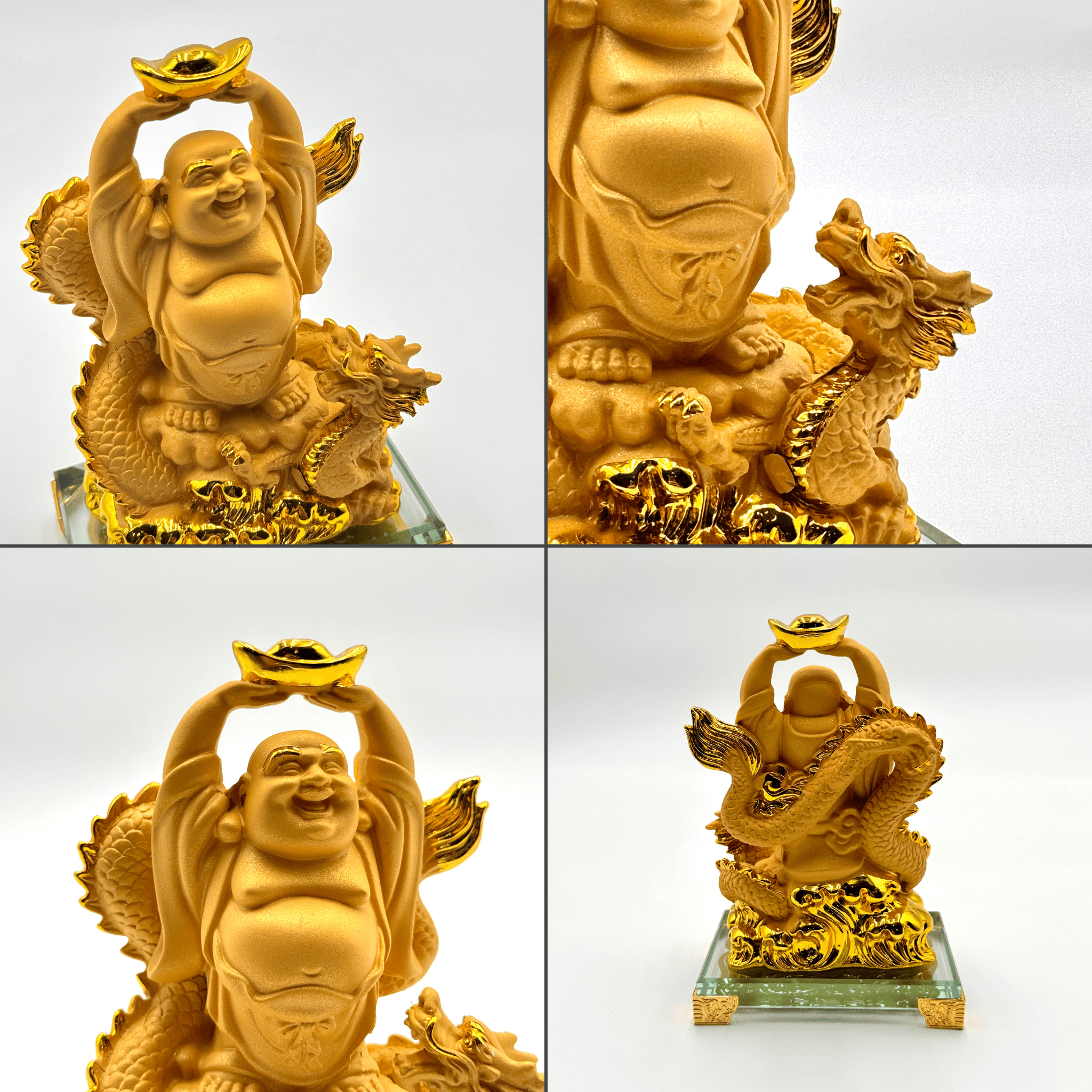 Dragon-Powered Buddha of Great Fortune 17cm Default Title - Feng Shui Charms - Royal Dragon Decor Philippines
