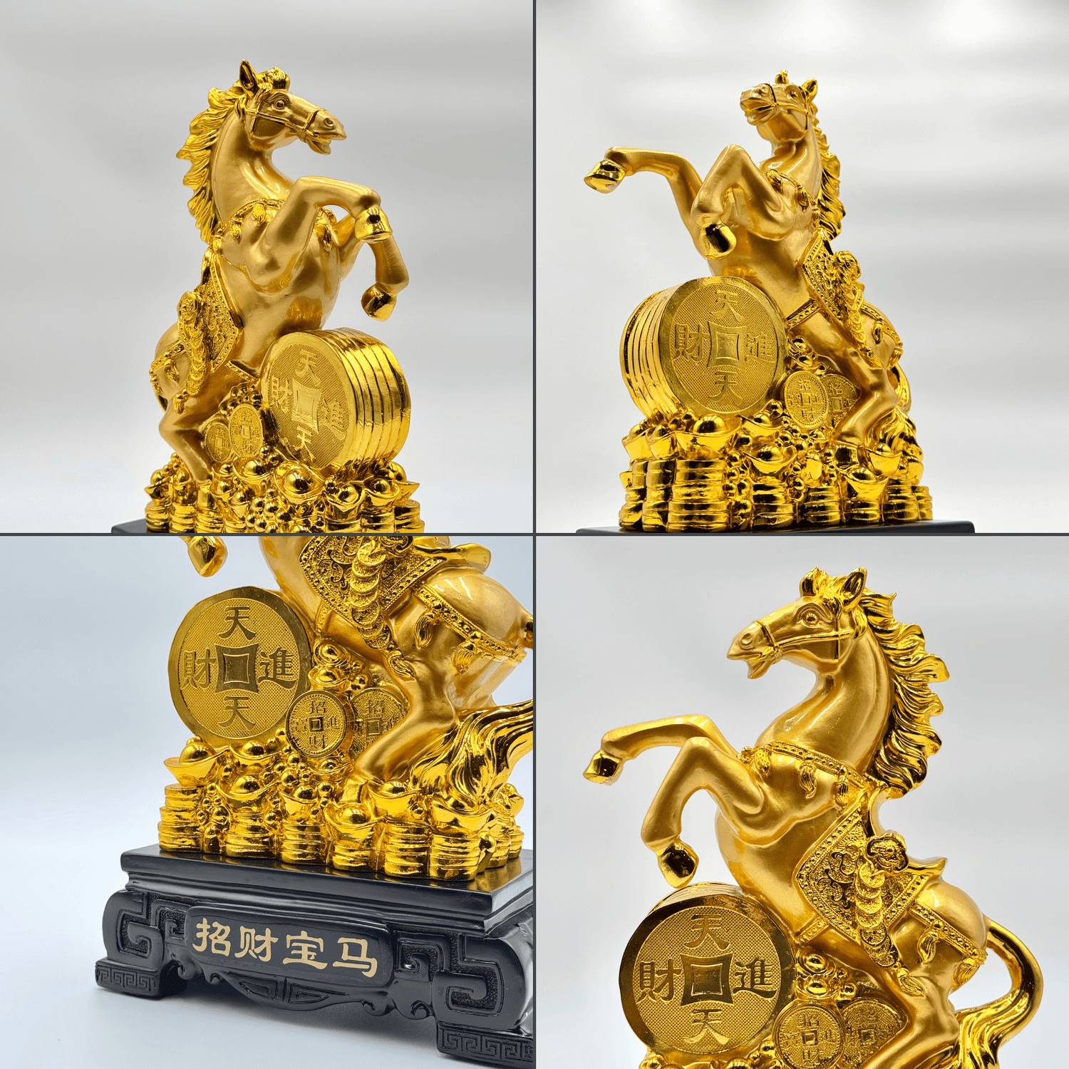 Powerful Victory Horse with Gold Coin 33cm Default Title - Feng Shui Charms - Royal Dragon Decor Philippines