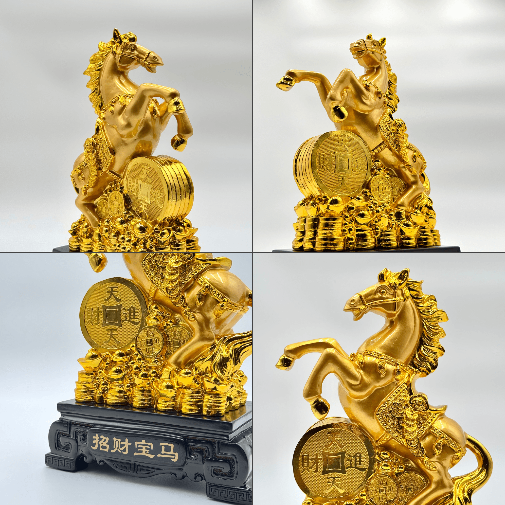 Powerful Victory Horse with Gold Coin 33cm Default Title - Feng Shui Charms - Royal Dragon Decor Philippines