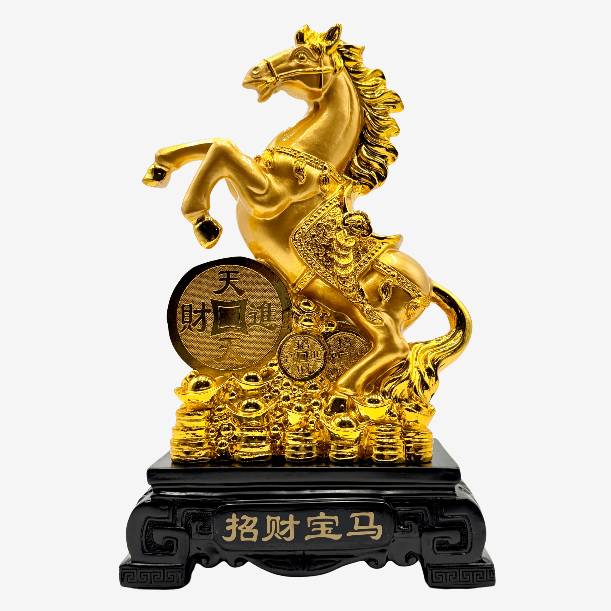Powerful Victory Horse with Gold Coin 33cm Default Title - Feng Shui Charms - Royal Dragon Decor Philippines