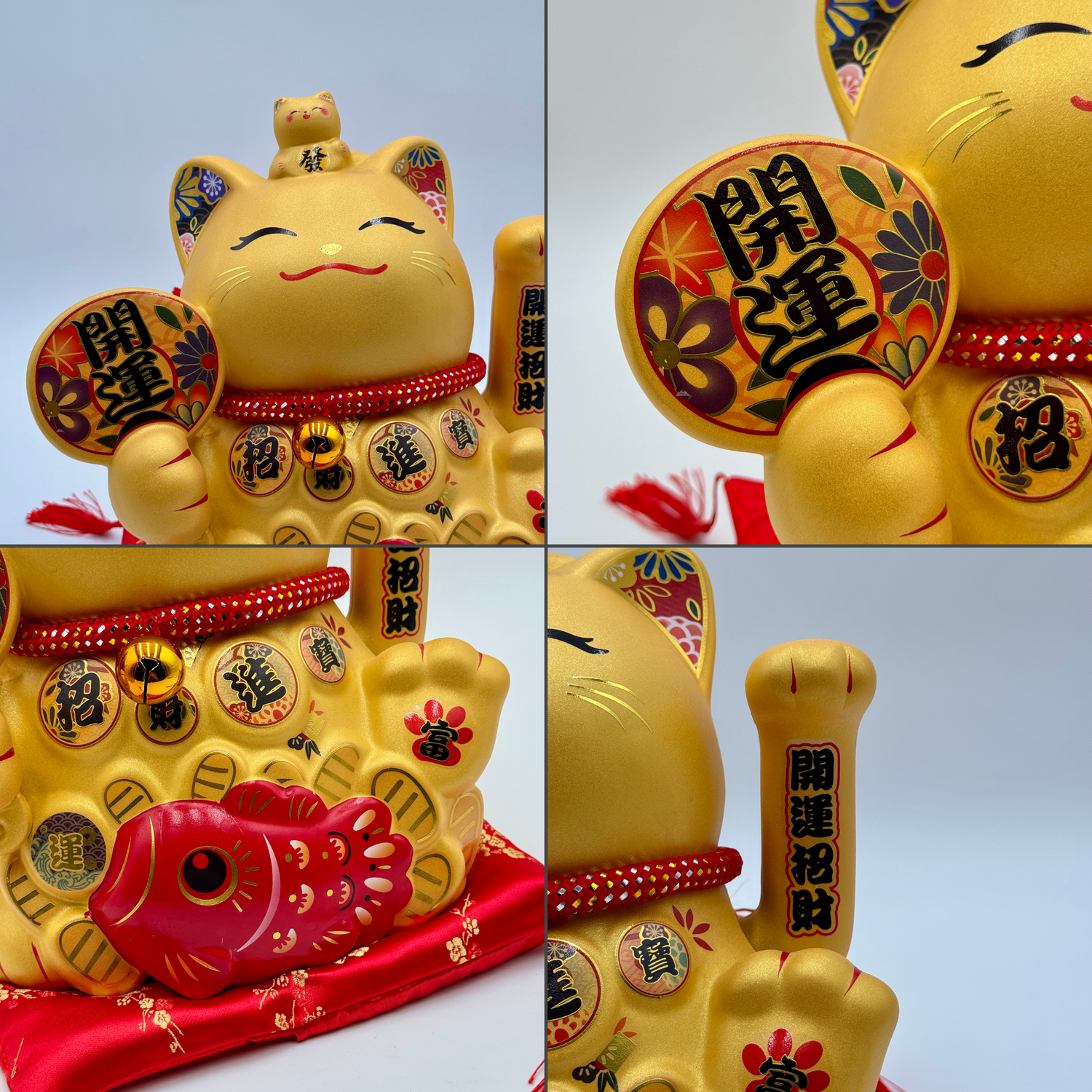 Happy & Lucky Golden Cat for Good Luck 29cm Default Title - Feng Shui Charms - Royal Dragon Decor Philippines