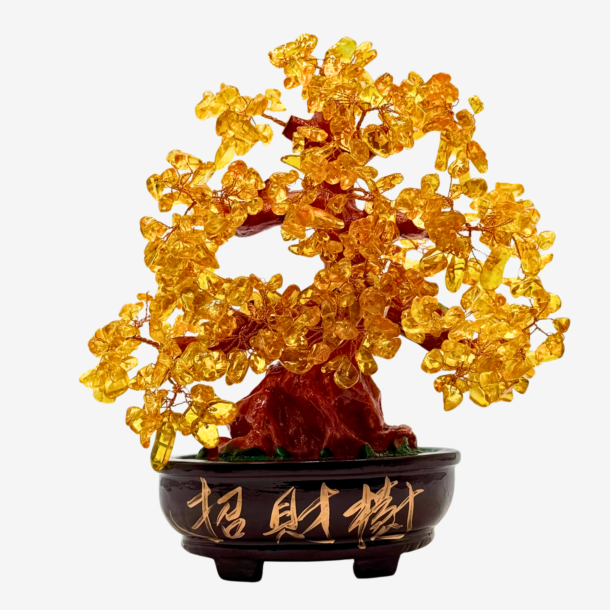 Leaves of Citrine Money Tree for Wealth 32cm Default Title - Feng Shui Charms - Royal Dragon Decor Philippines