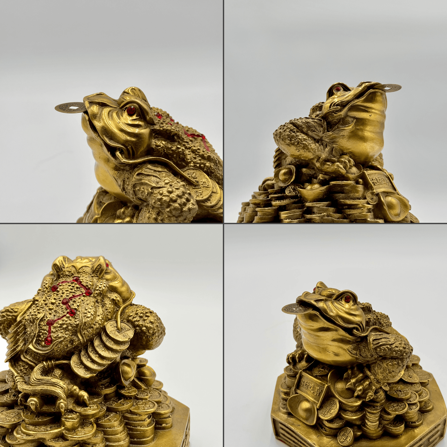 Super Wealth Brass Money Frog 15cm Default Title - Feng Shui Charms - Royal Dragon Decor Philippines