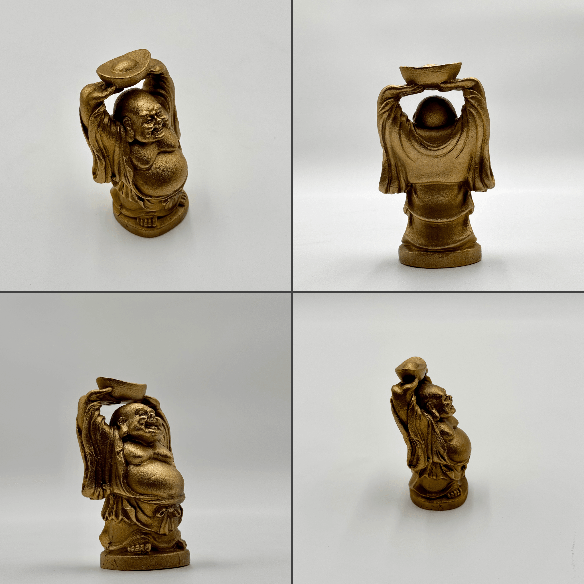 Mini Brass Buddha of Good Riches 10cm Default Title - Feng Shui Charms - Royal Dragon Decor Philippines