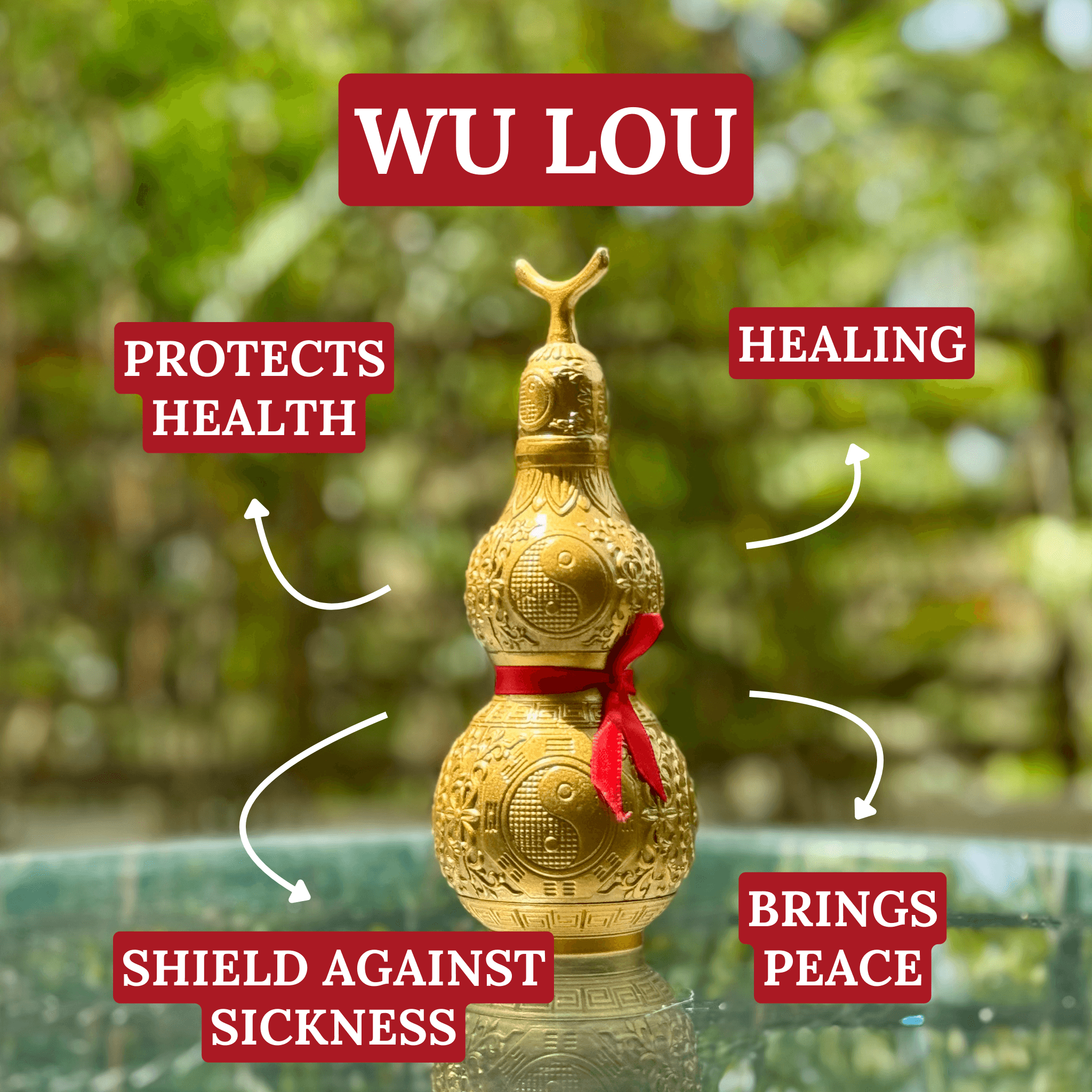 Brass Wu Lou of Good Health 13cm Default Title - Feng Shui Charms - Royal Dragon Decor Philippines