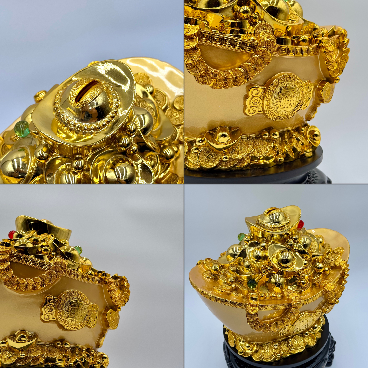 Overflow of Abundance Treasure Ingot 37cm Default Title - Feng Shui Charms - Royal Dragon Decor Philippines