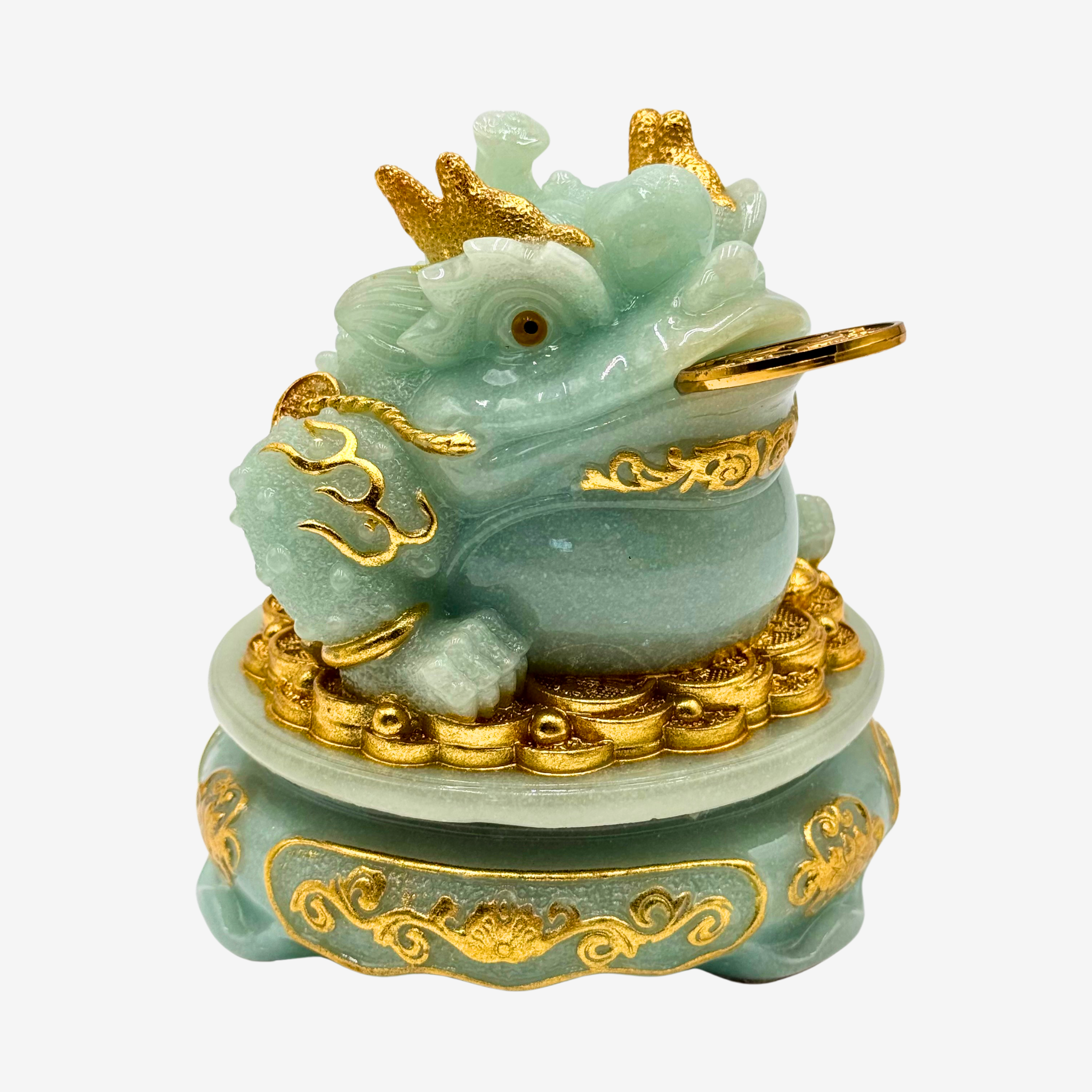 Beautiful & Lucky Ice Jade Money Frog 15cm Default Title - Feng Shui Charms - Royal Dragon Decor Philippines