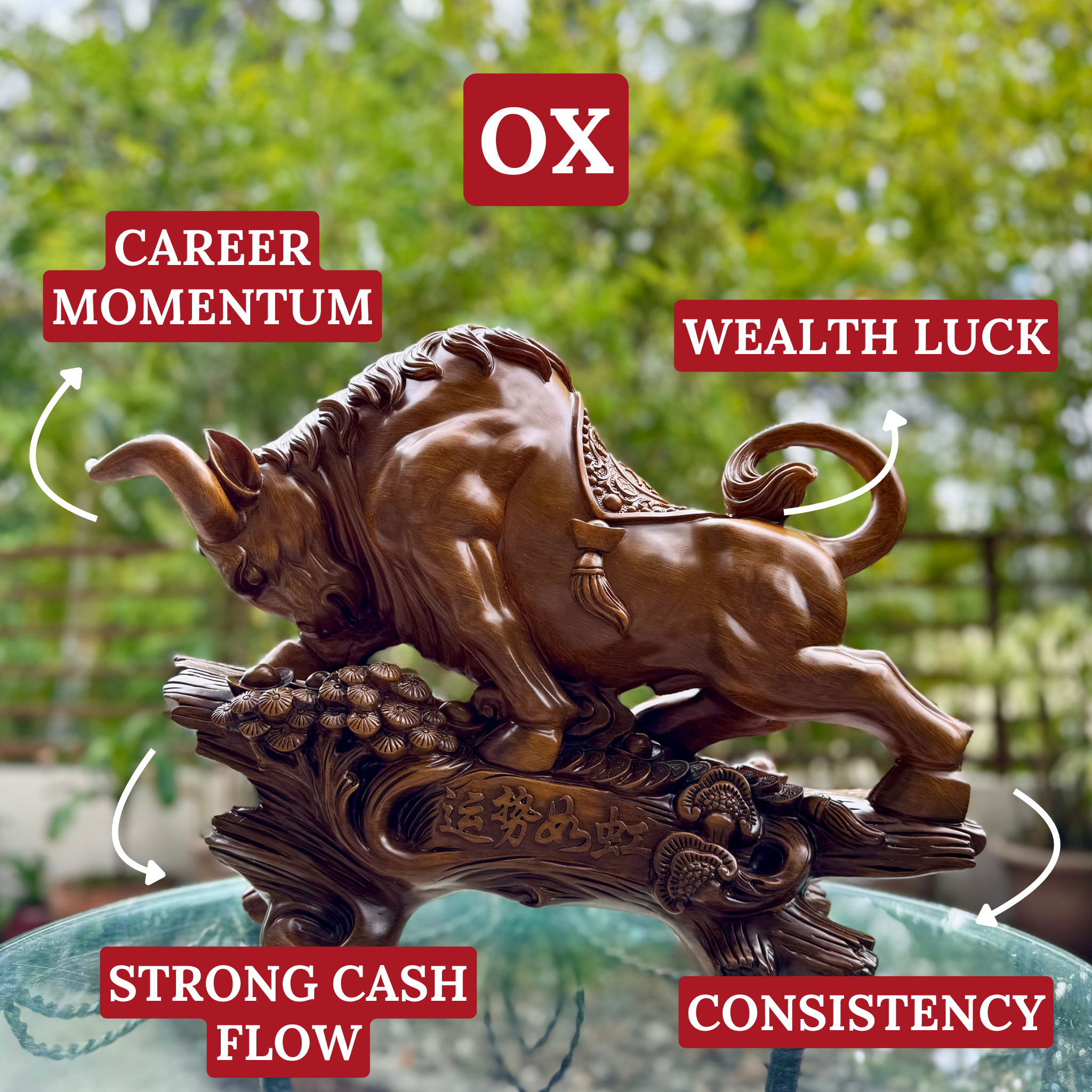 Charge to the Bull Market Mighty Ox 48cm Default Title - Feng Shui Charms - Royal Dragon Decor Philippines