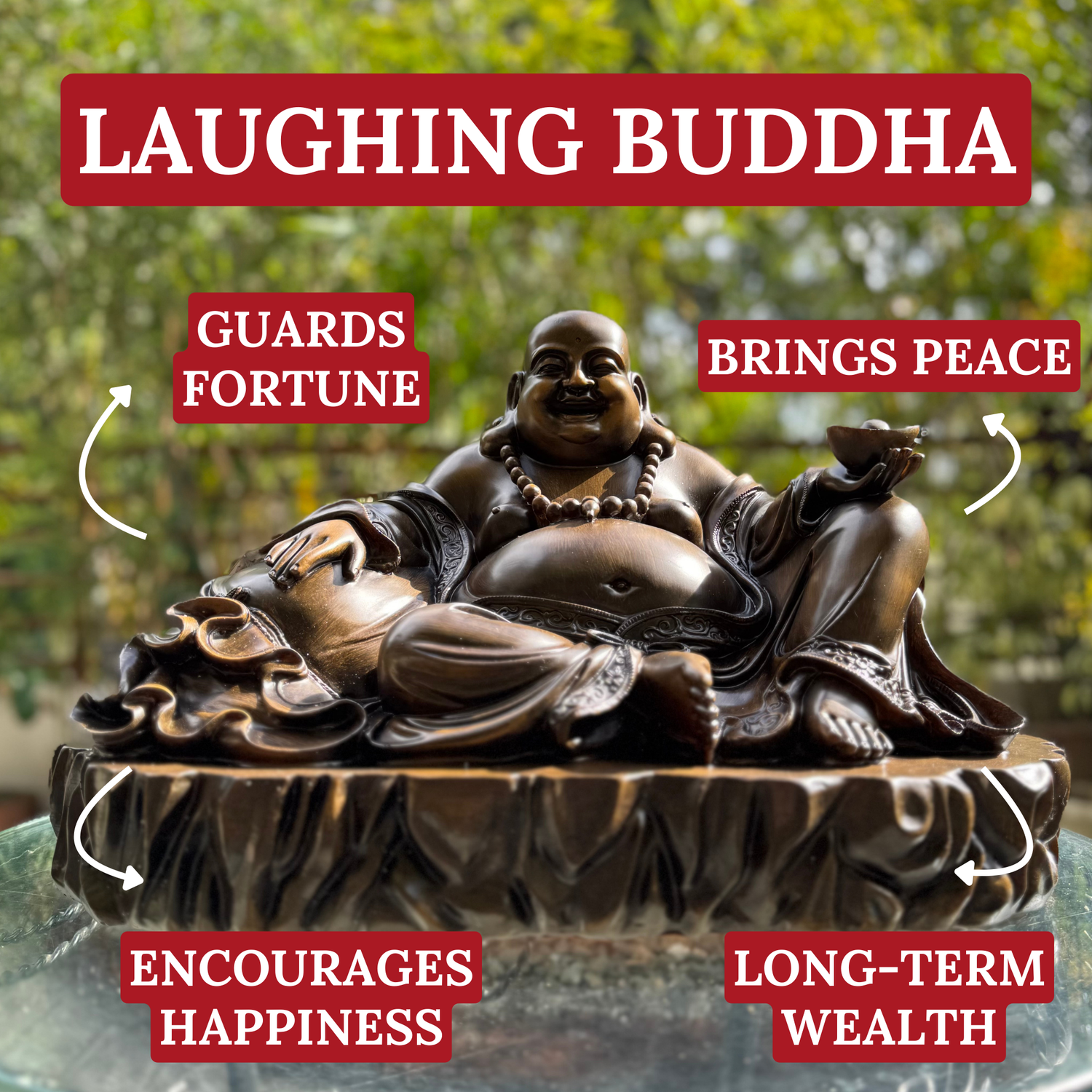 The Big Buddha of Powerful Blessings 50cm Default Title - Feng Shui Charms - Royal Dragon Decor Philippines