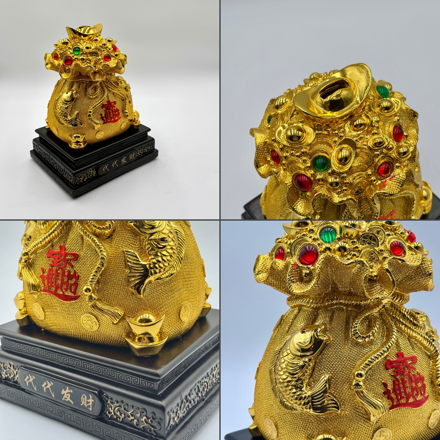 Bring Home The Gold Money Bag 29cm Default Title - Feng Shui Charms - Royal Dragon Decor Philippines