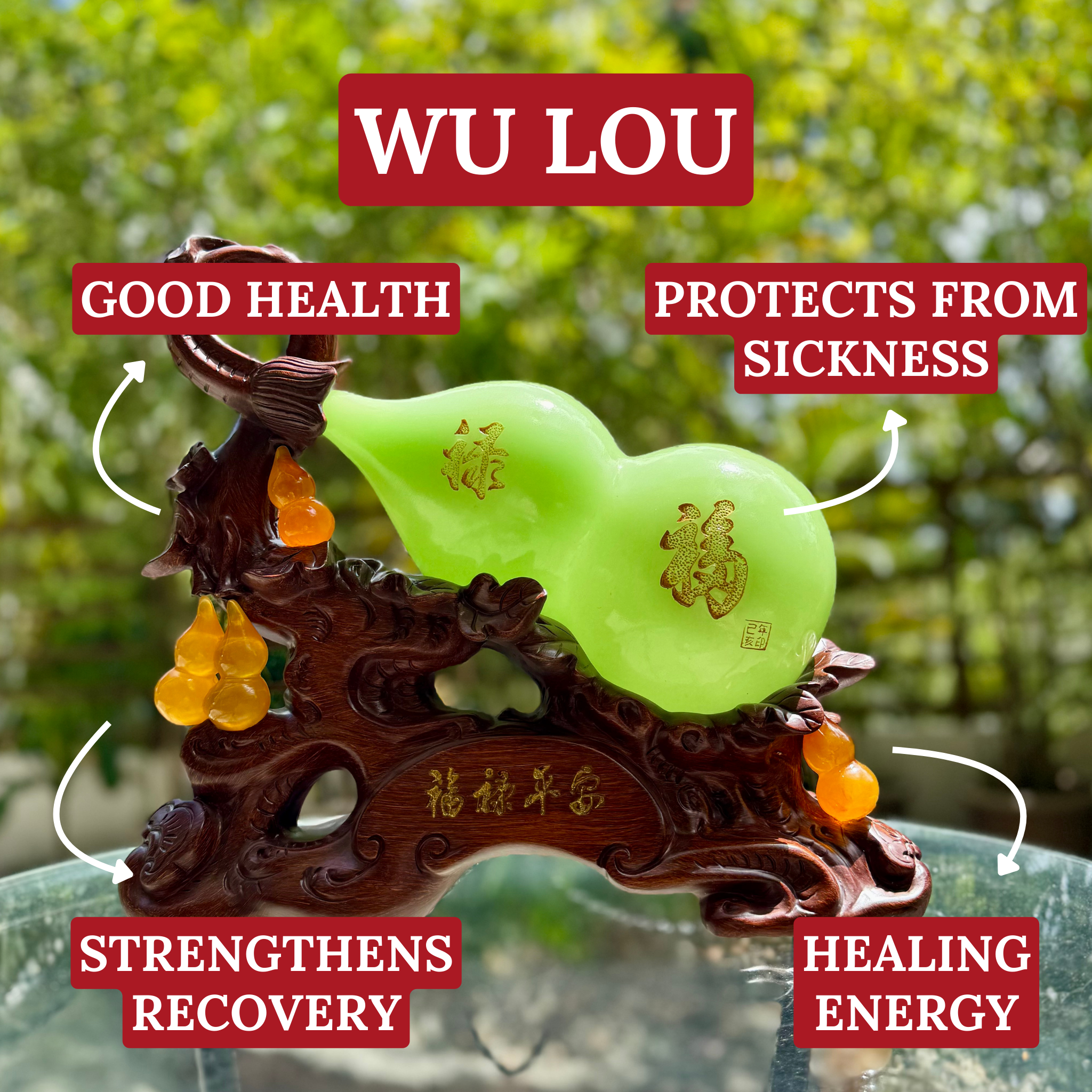 Blessed in Health Wu Lou 37cm Default Title - Feng Shui Charms - Royal Dragon Decor Philippines