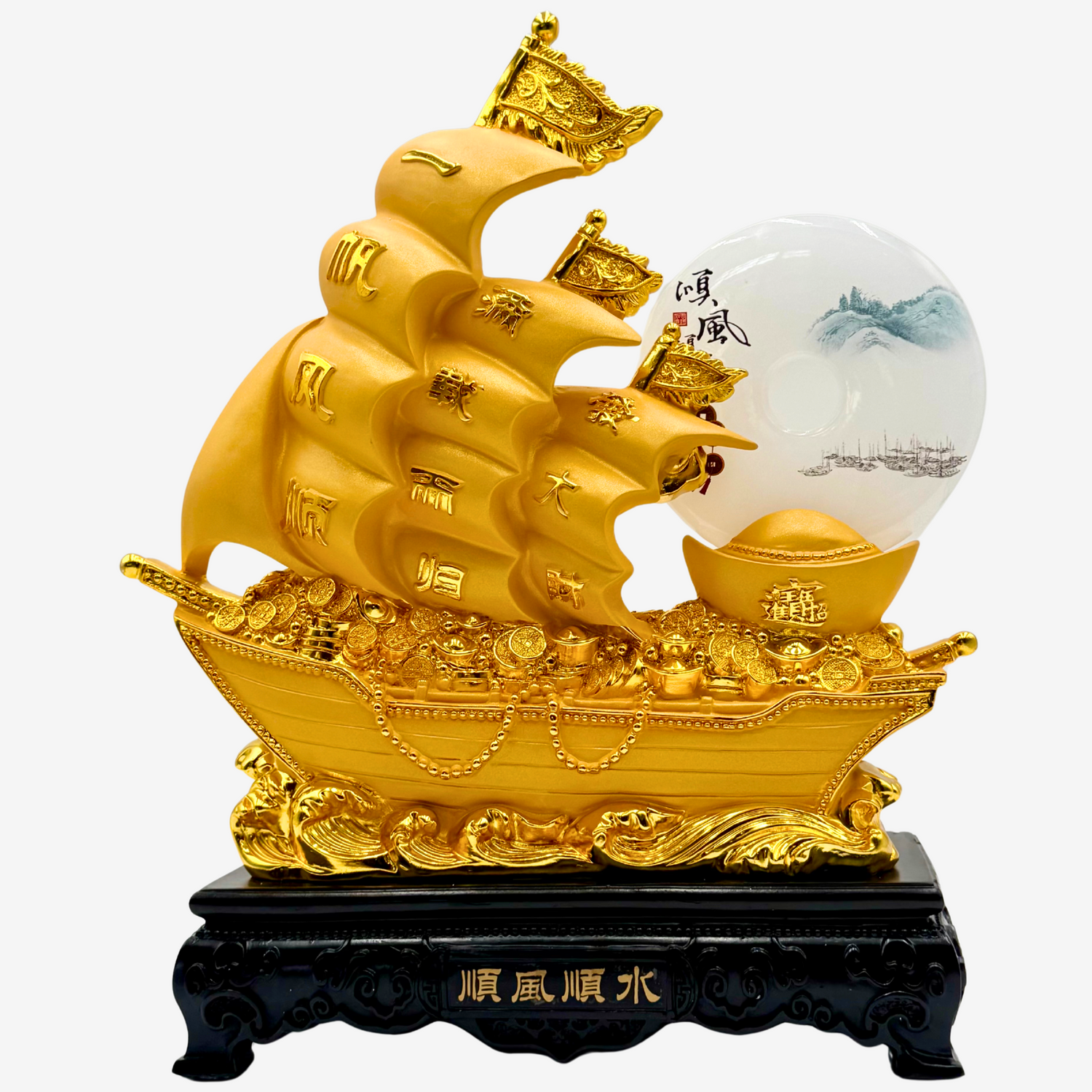 Venture For Gold & Glory Wealth Ship 39cm Default Title - Feng Shui Charms - Royal Dragon Decor Philippines
