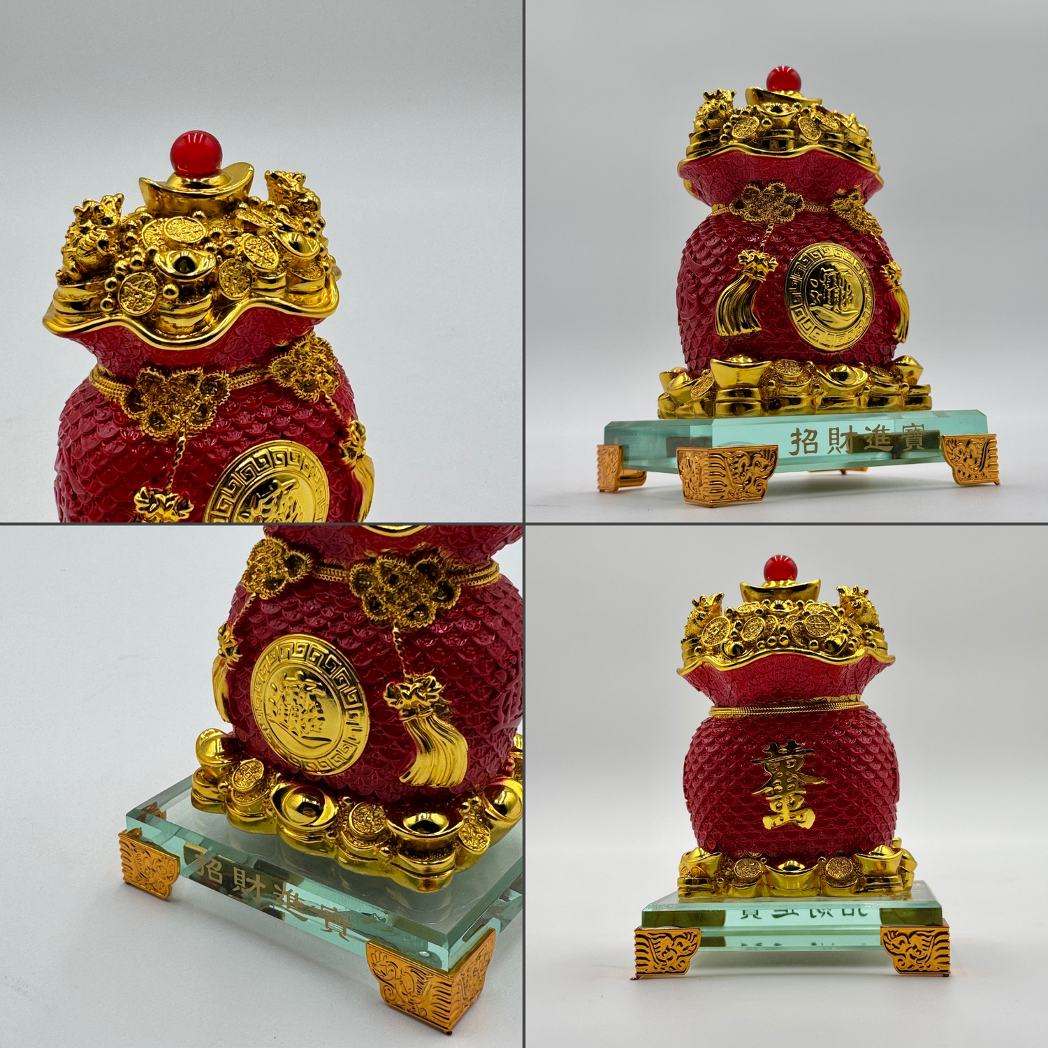 Lucky in Red Money Bag 14cm Default Title - Feng Shui Charms - Royal Dragon Decor Philippines