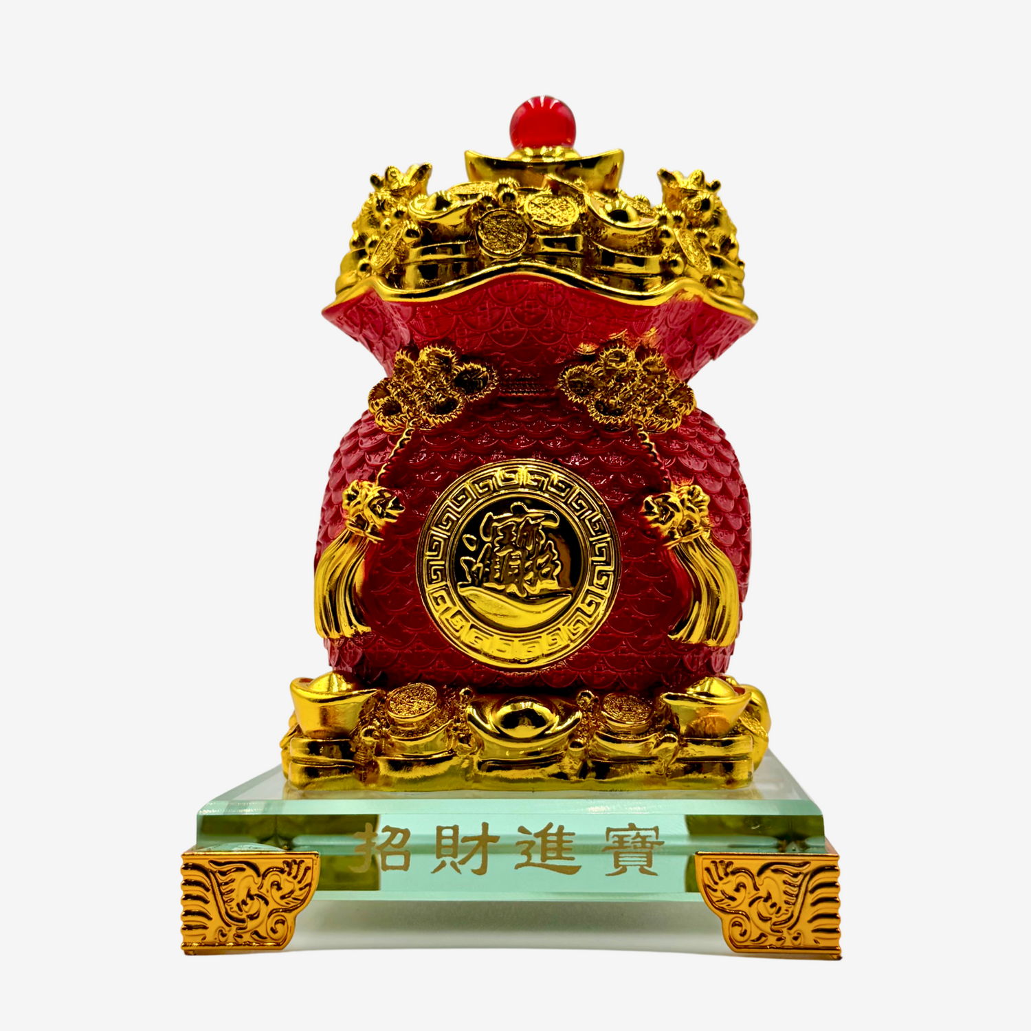 Lucky in Red Money Bag 14cm Default Title - Feng Shui Charms - Royal Dragon Decor Philippines