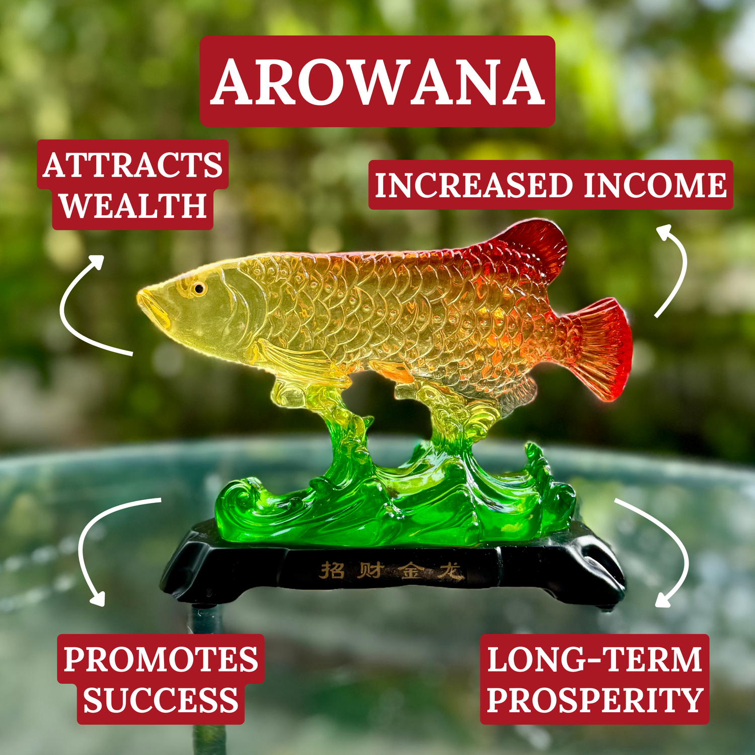 Colorful Arowana for Easy Income 18cm Default Title - Feng Shui Charms - Royal Dragon Decor Philippines