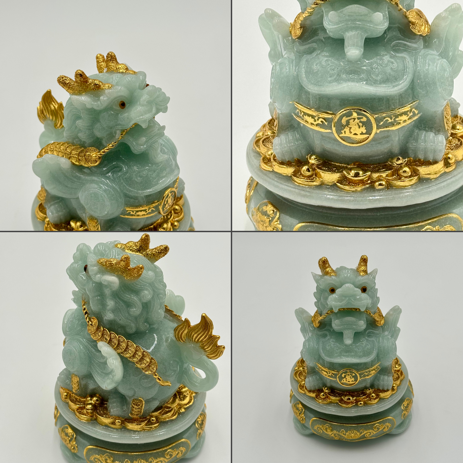 Jade Pi Yao Defender of Riches 17cm Default Title - Feng Shui Charms - Royal Dragon Decor Philippines
