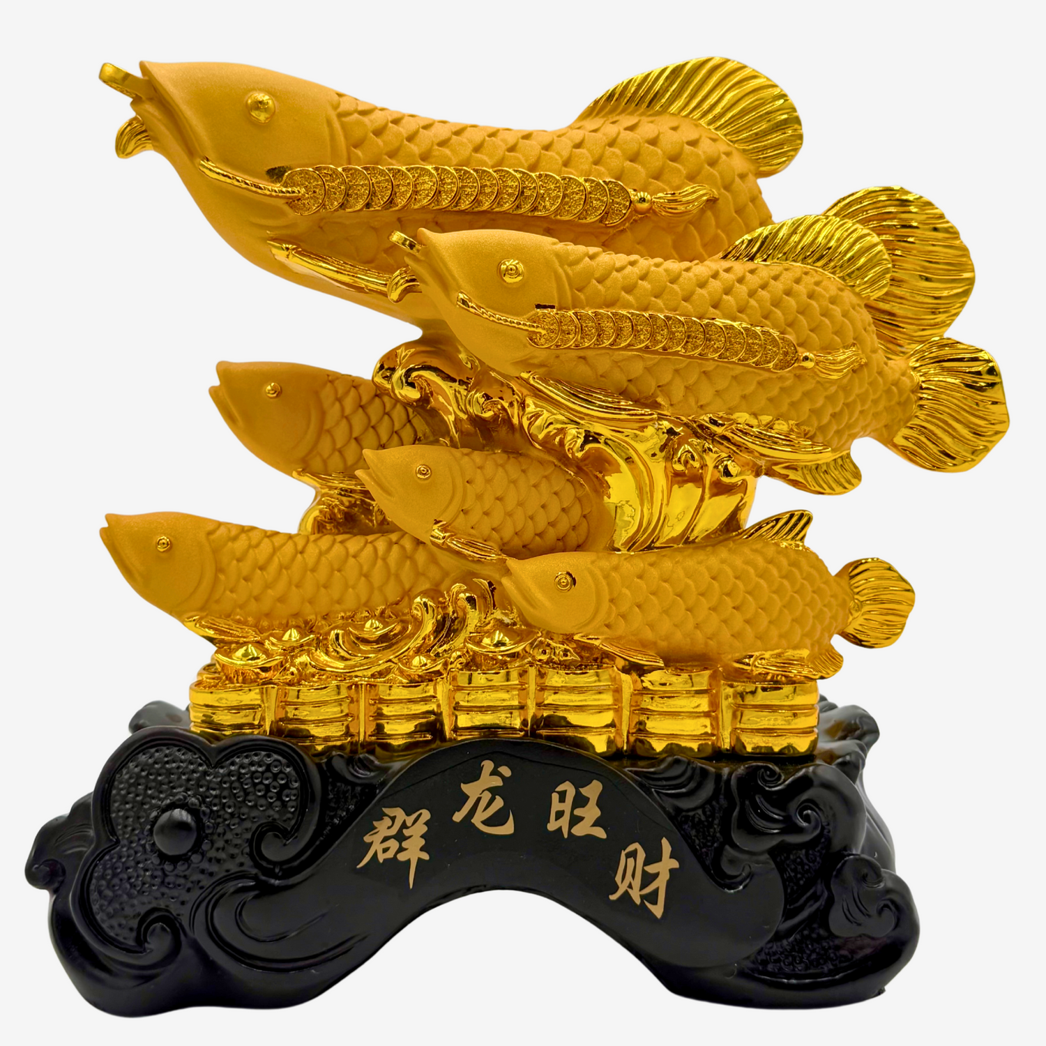 Family Teamwork to Abundance Arowanas 23cm Default Title - Feng Shui Charms - Royal Dragon Decor Philippines