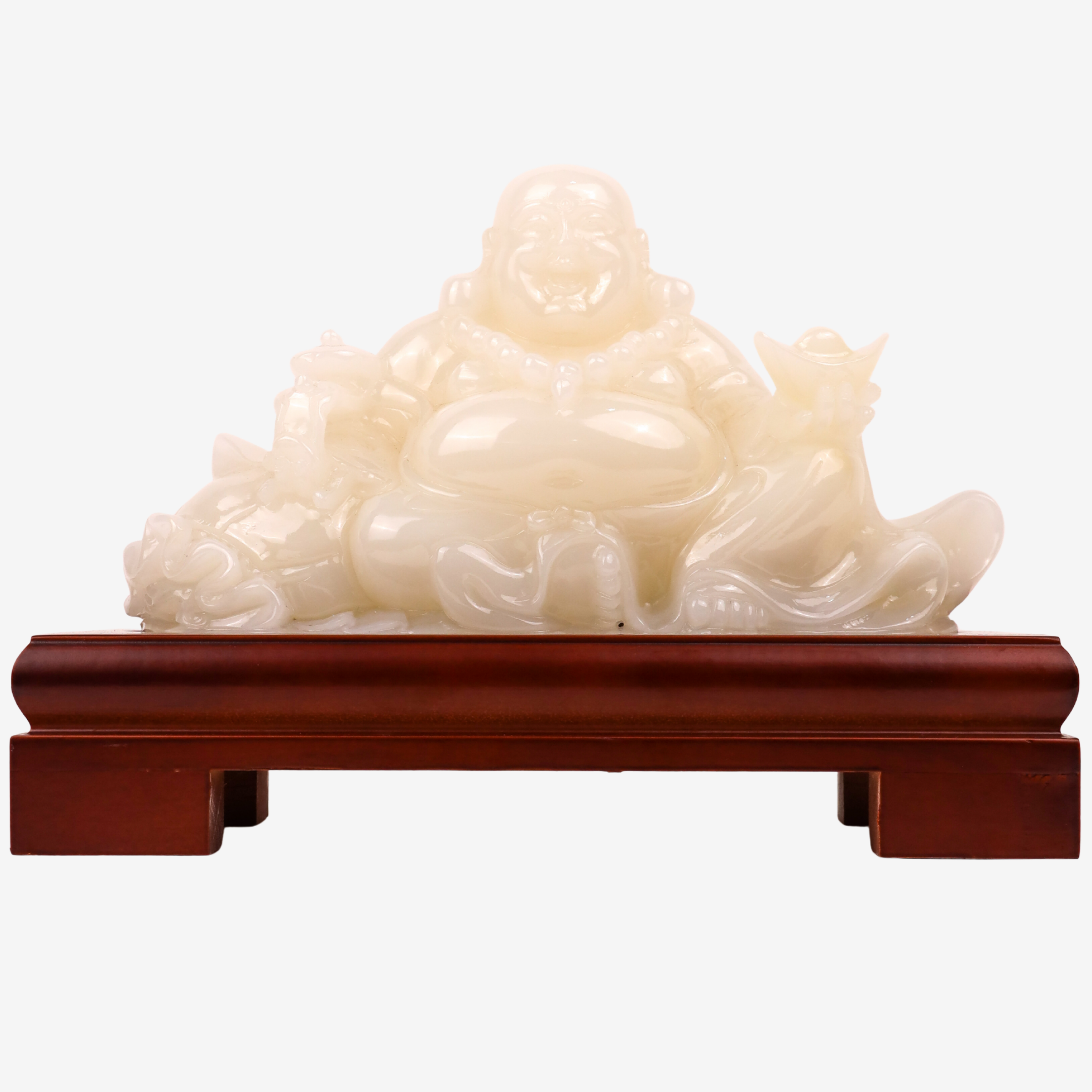 "Bring Endless Happiness" - Jade Laughing Buddha 33cm