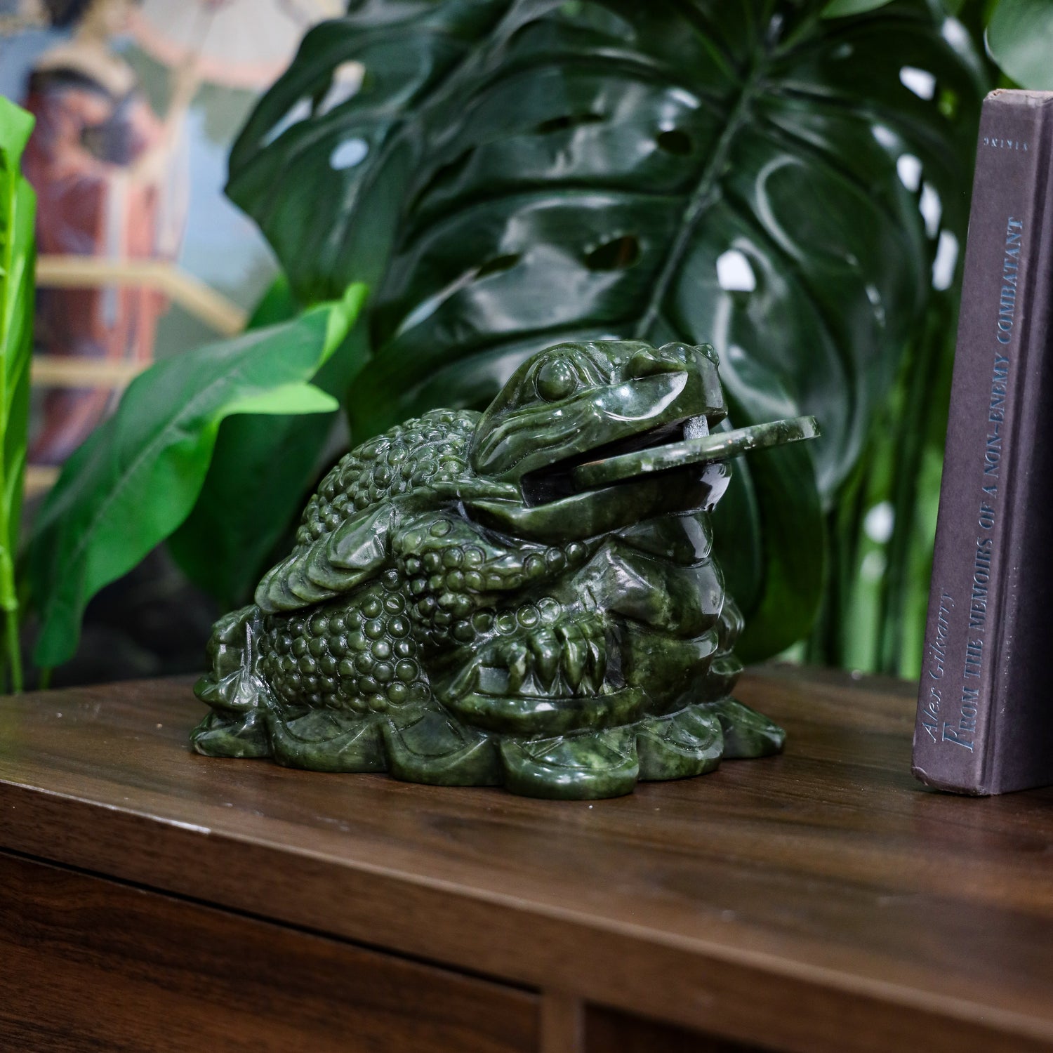 Powerful Prosperity Jade Frog of Fortune 21cm