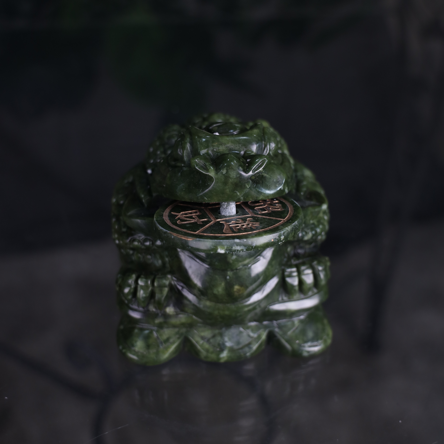 Powerful Prosperity Jade Frog of Fortune 21cm