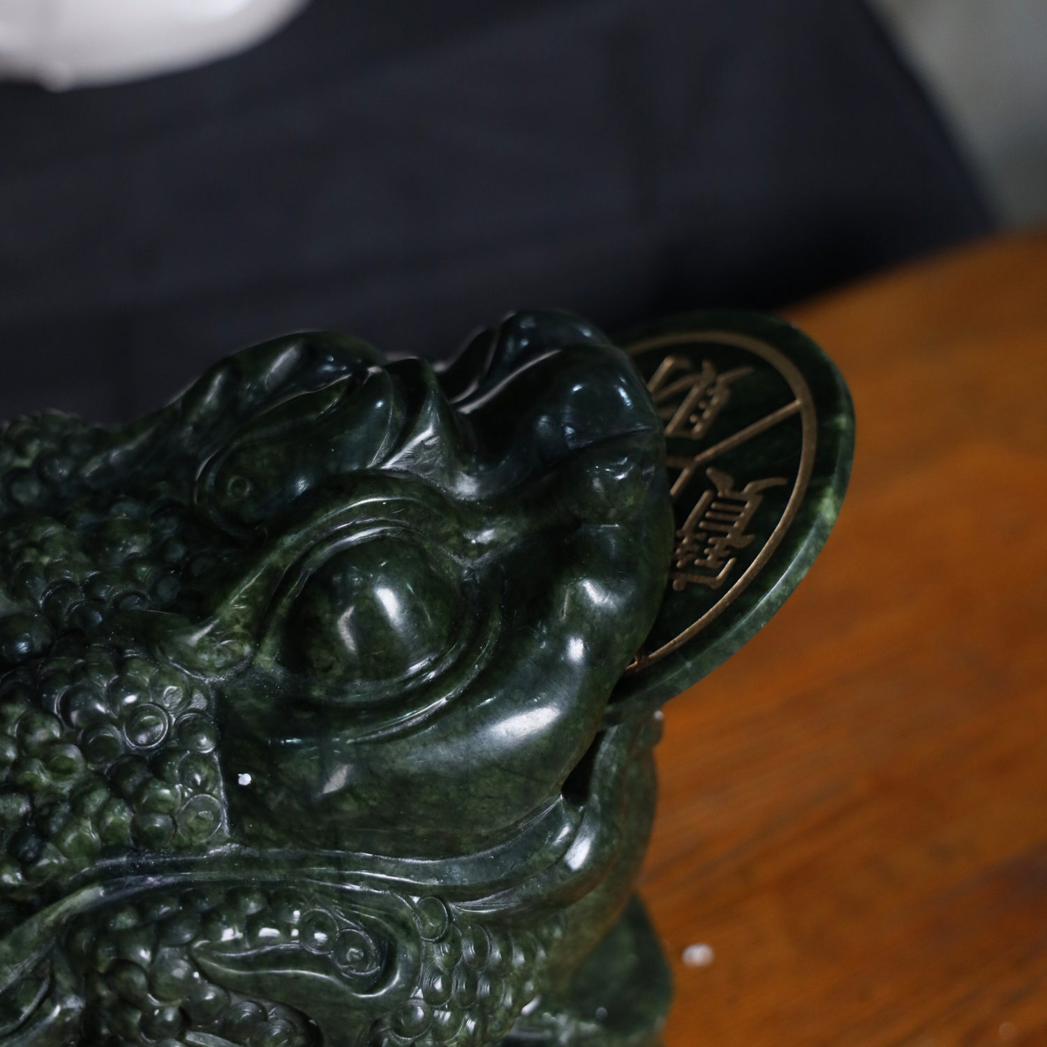 Master of Fortune Heavyweight Jade Frog 33cm