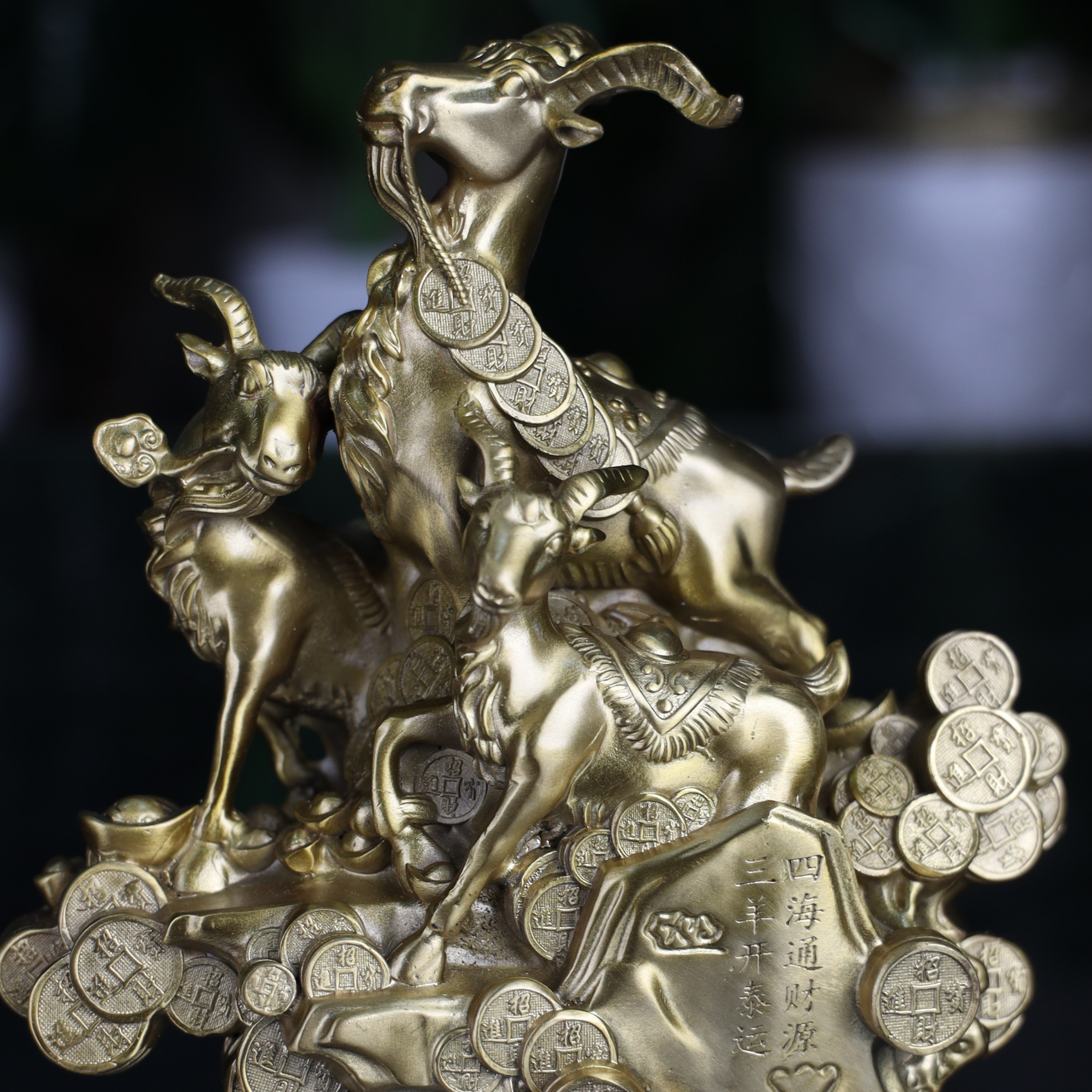 Three Goats of Care and Harmony 17cm