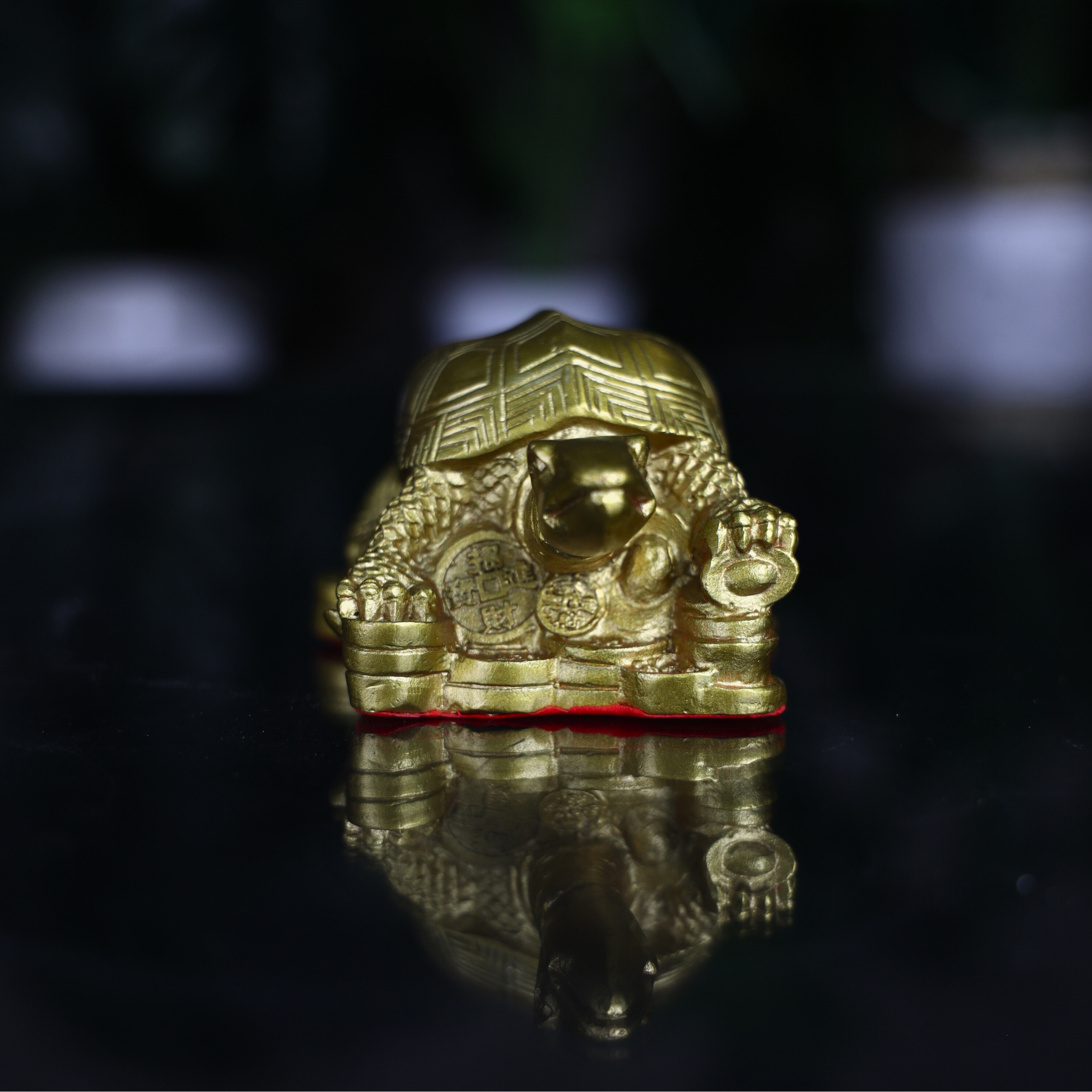 Shield of Fortune Brass Turtle 13cm