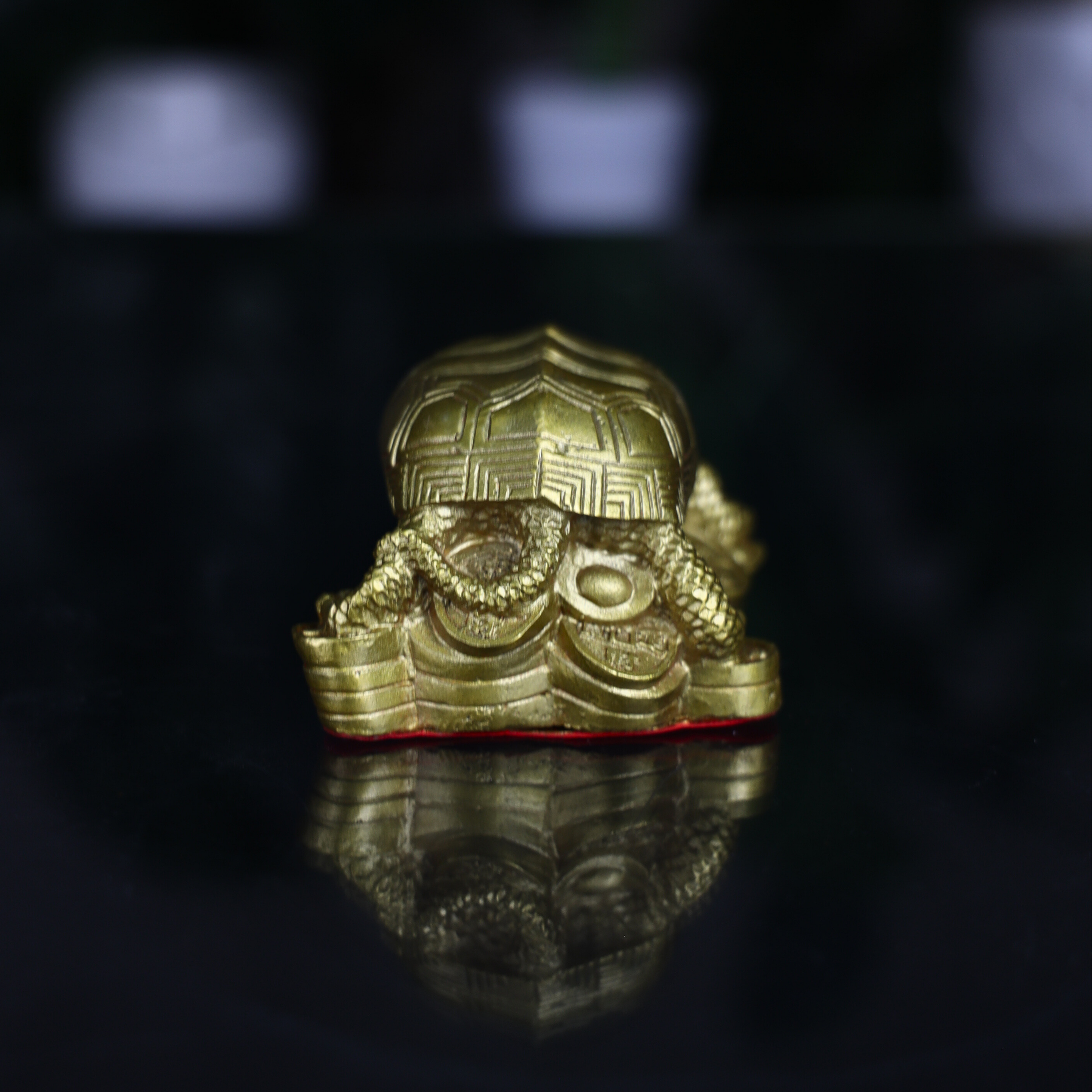 Shield of Fortune Brass Turtle 13cm