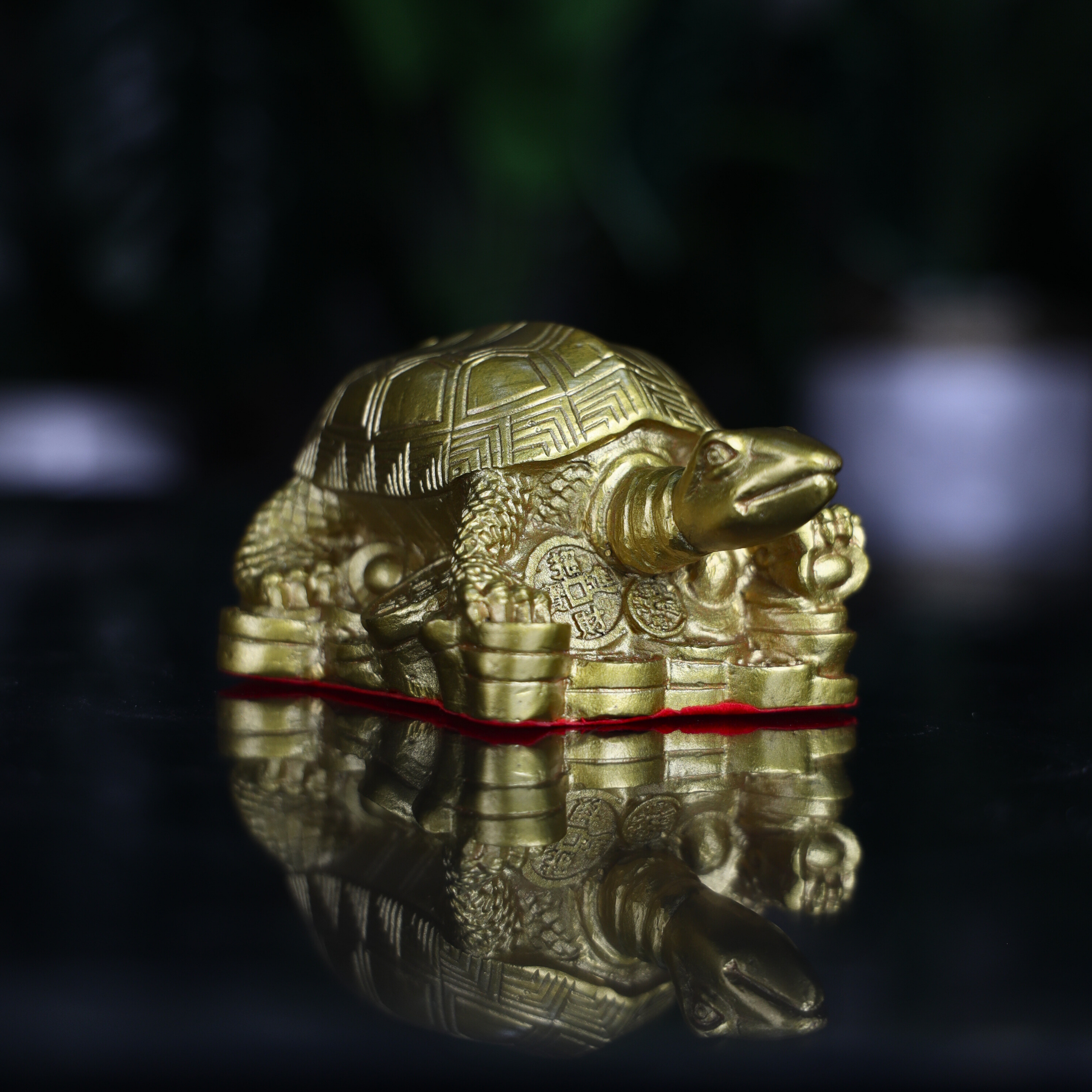 Shield of Fortune Brass Turtle 13cm